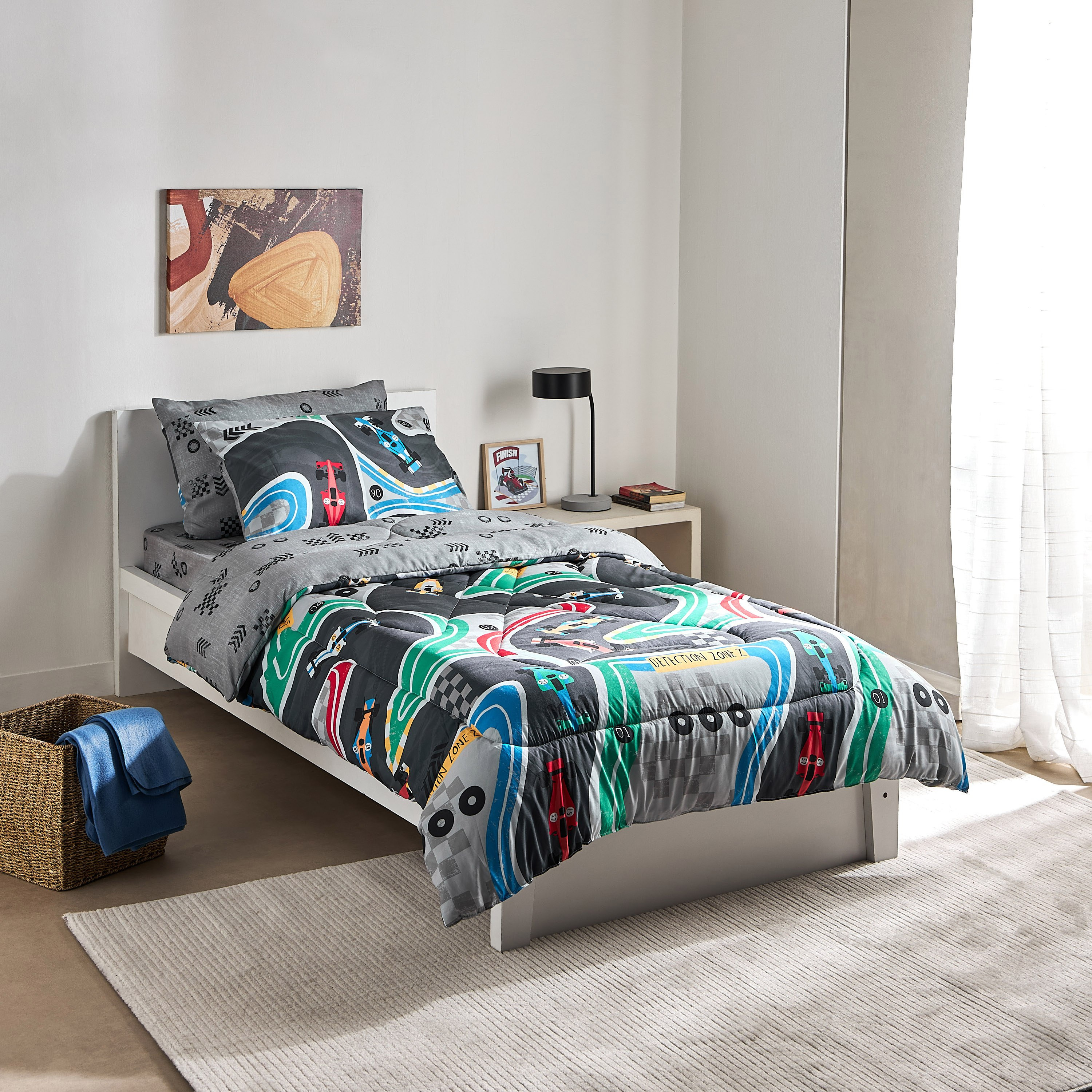 Tom 2-Piece Gearhead Cars Single Microfibre Comforter Set - 135x220 cm-hbxhomeware-hbxbedroom-image-9