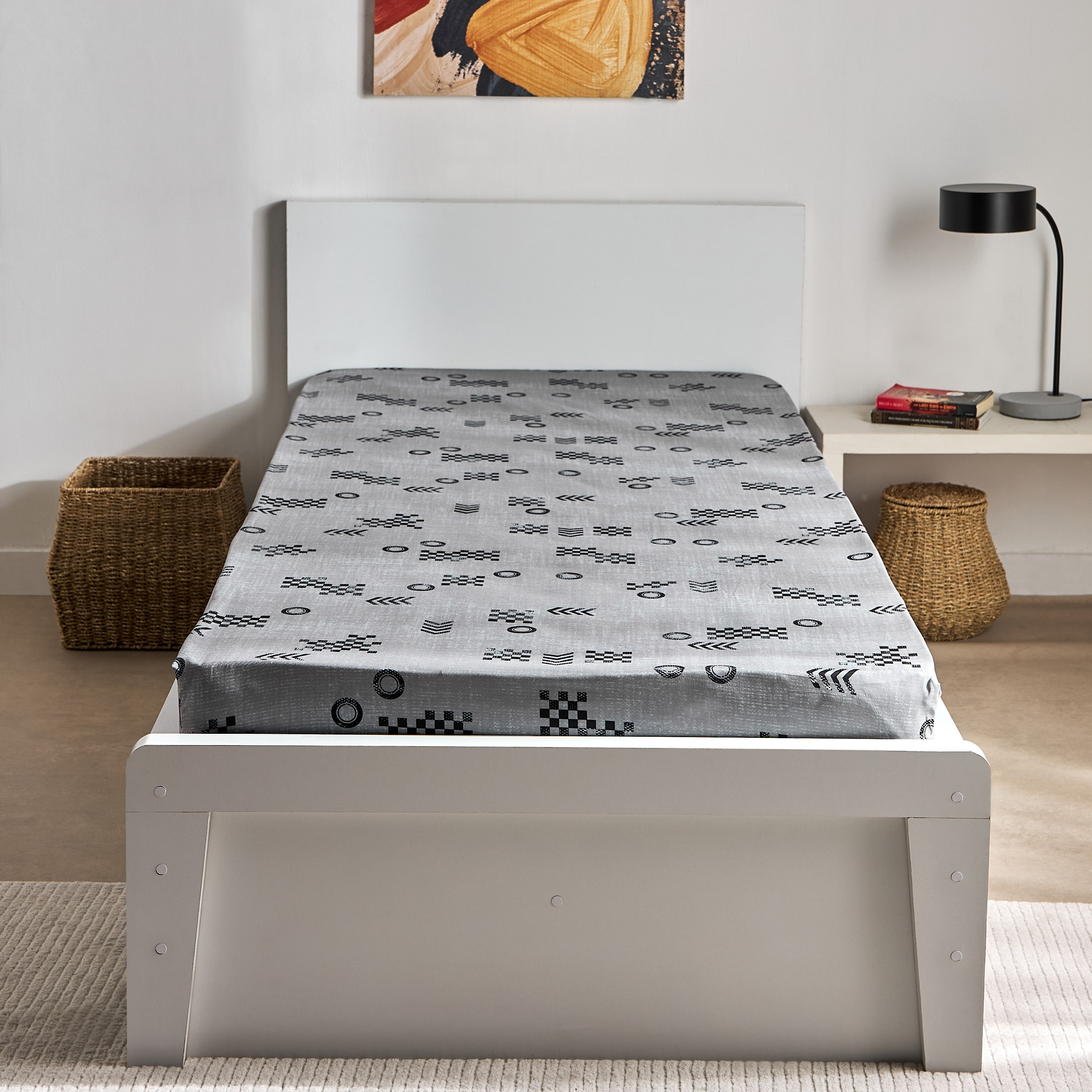 Tom Gearhead Cars Single Microfibre Fitted Sheet - 90x200+25 cm-hbxhomeware-hbxbedroom-image-3