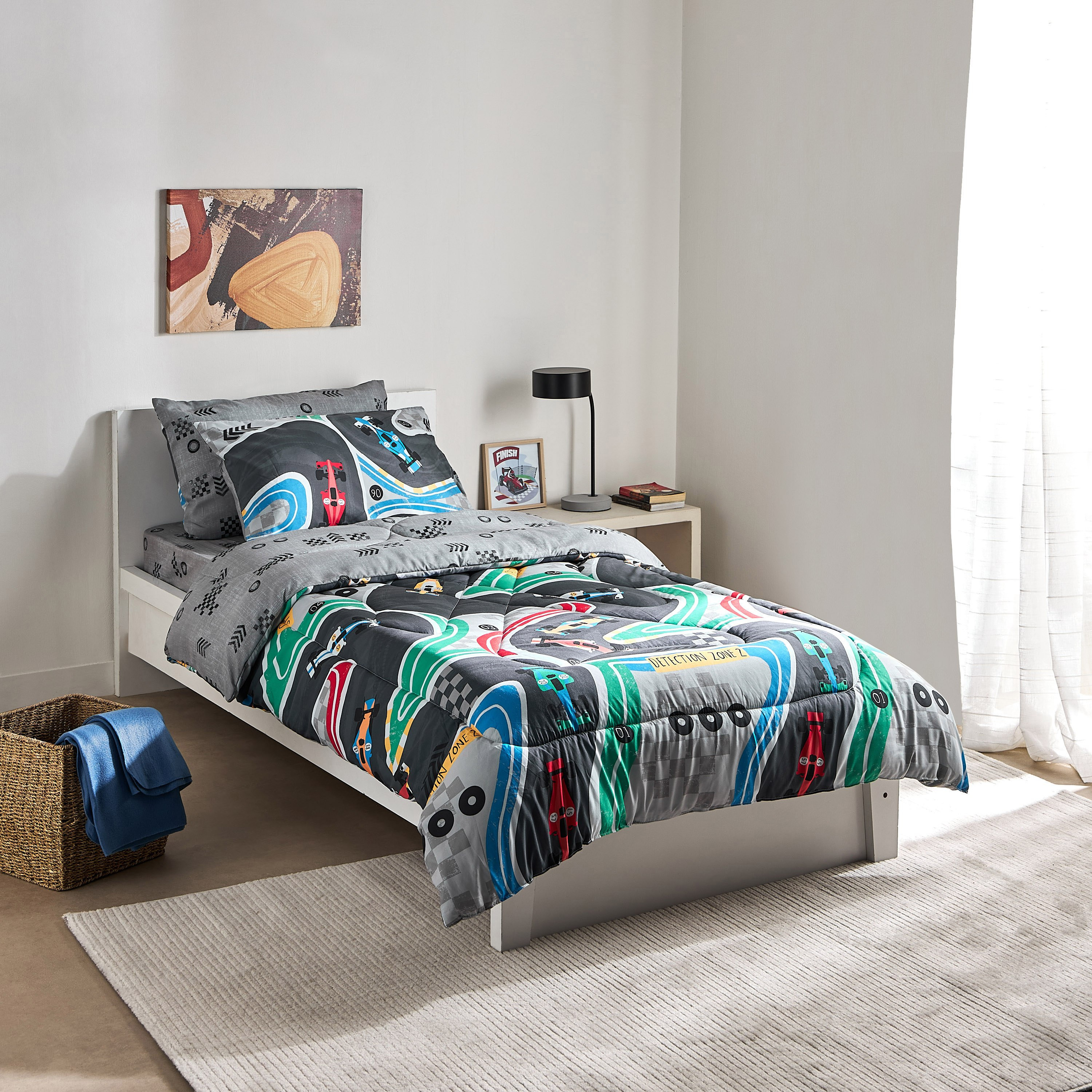 Tom Gearhead Cars Single Microfibre Fitted Sheet - 90x200+25 cm-hbxhomeware-hbxbedroom-image-8