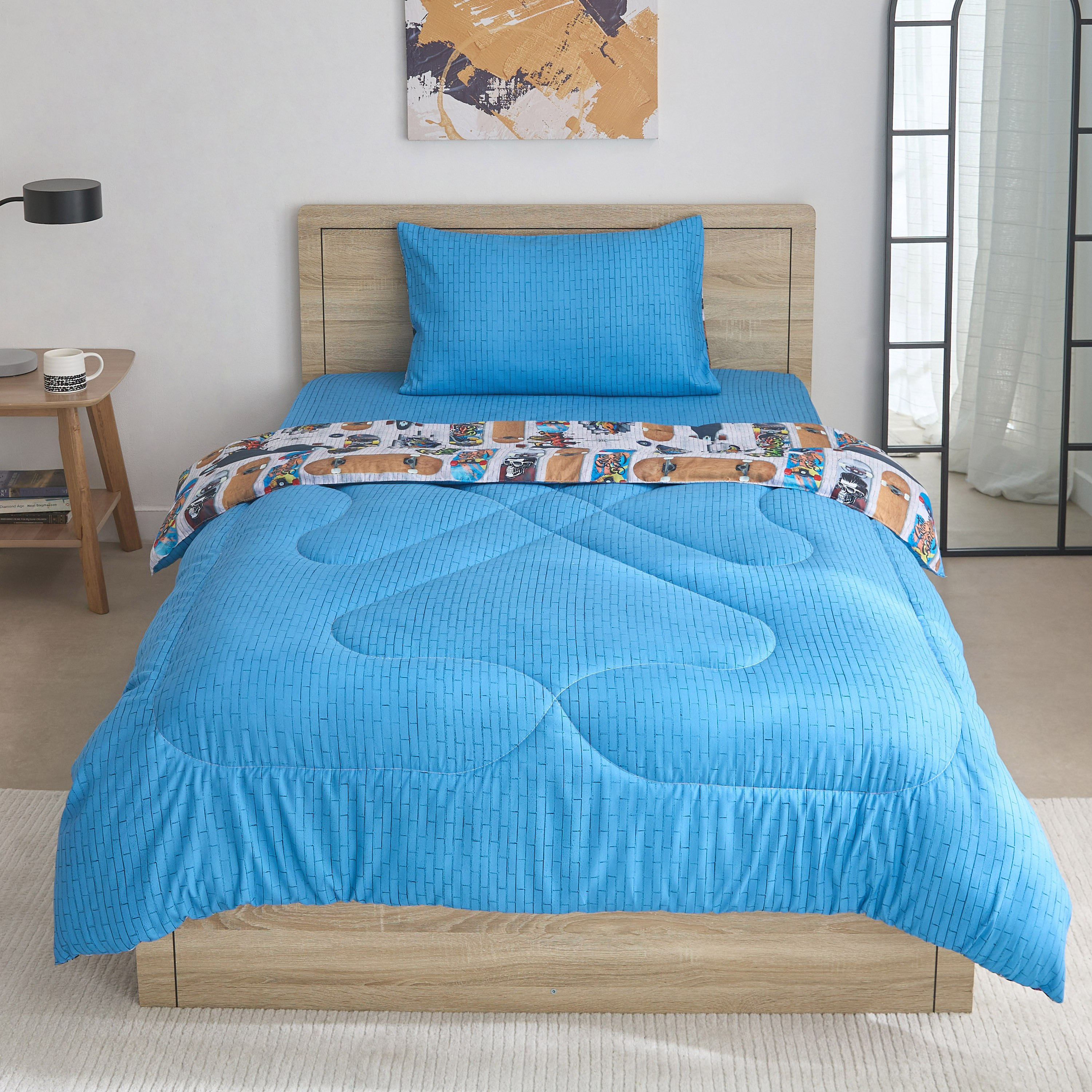 Tom Gearhead Skate 2-Piece Twin Microfiber Comforter Set - 160x220 cm-hbxhomeware-hbxbedroom-image-4
