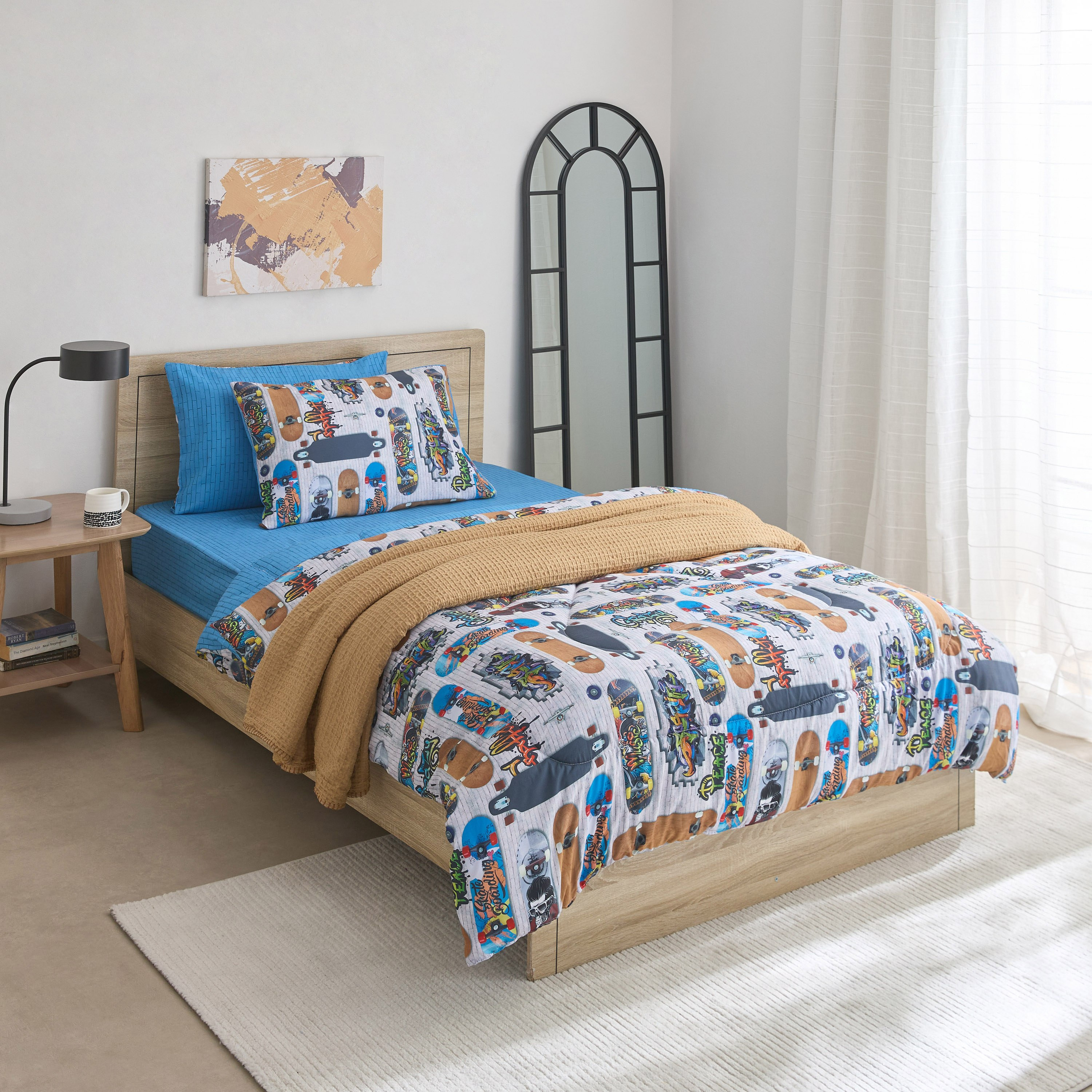 Tom Gearhead Skate 2-Piece Twin Microfiber Comforter Set - 160x220 cm-hbxhomeware-hbxbedroom-image-9