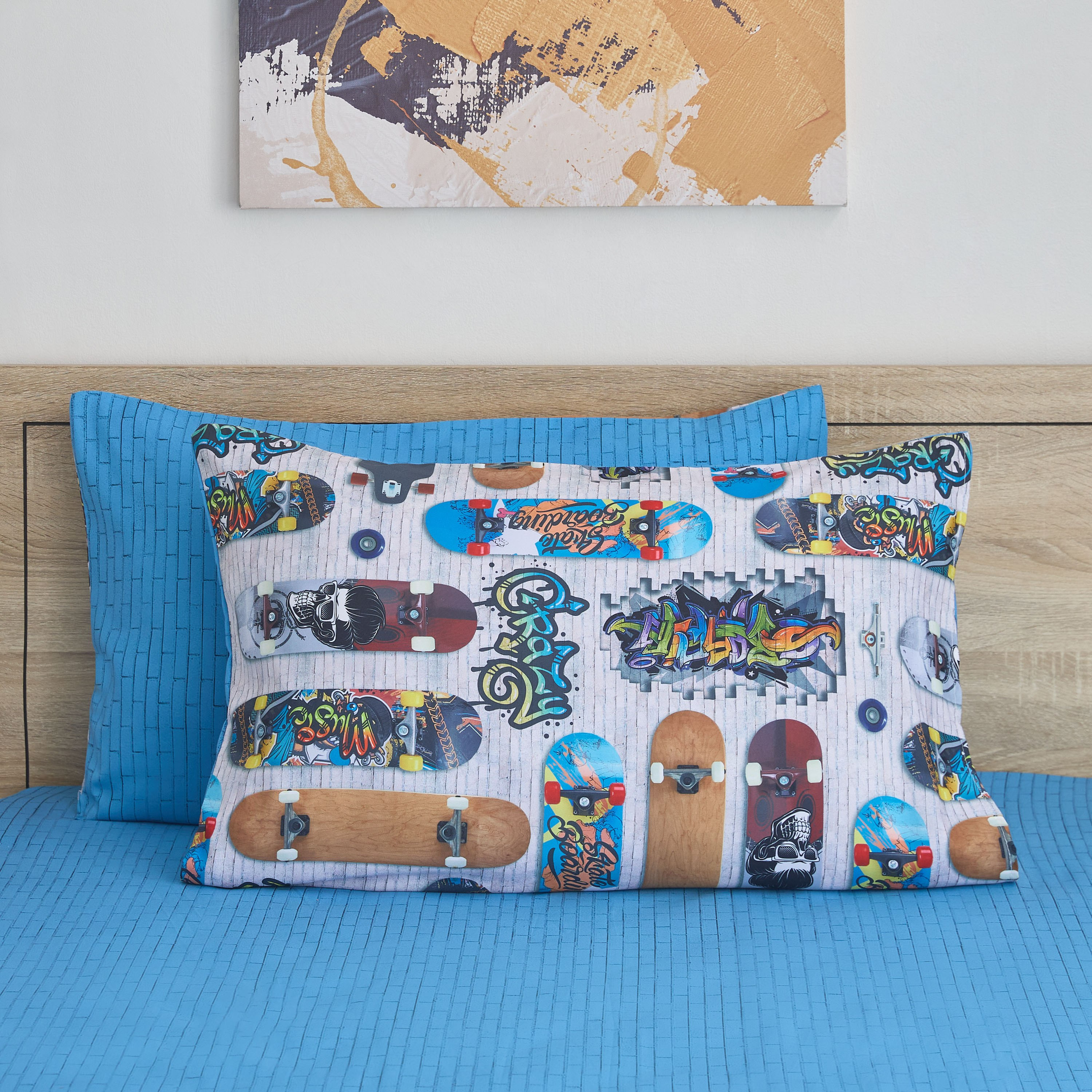 Tom Gearhead Skate 2-Piece Microfibre Pillow Cover Set - 50x75 cm-hbxhomeware-hbxbedroom-image-2