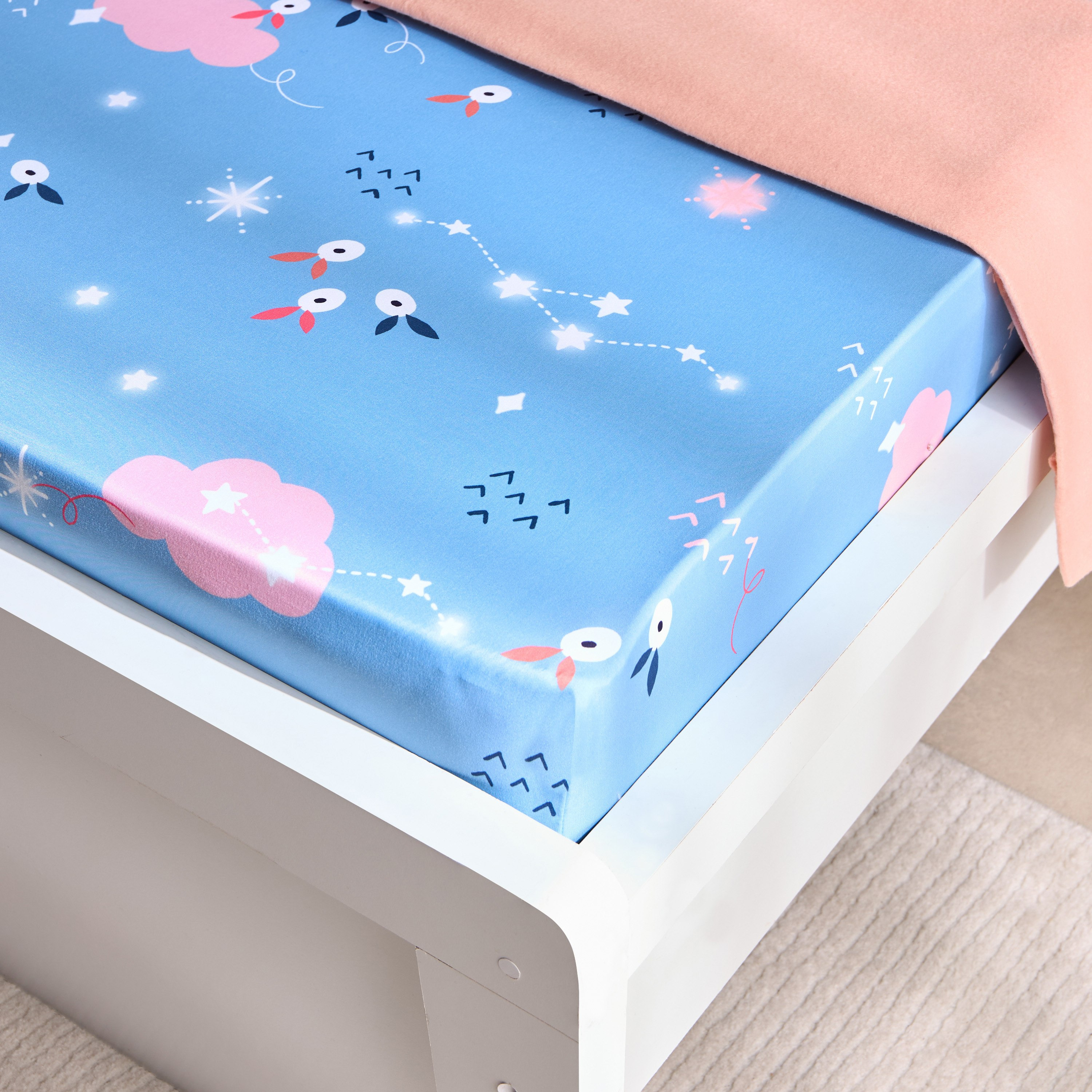 شرشف مطاطي مايكروفايبر فردي يونيكورن من آيفي ميدوز - 90x200+25 سم-hbxhomeware-hbxbedroom-image-1