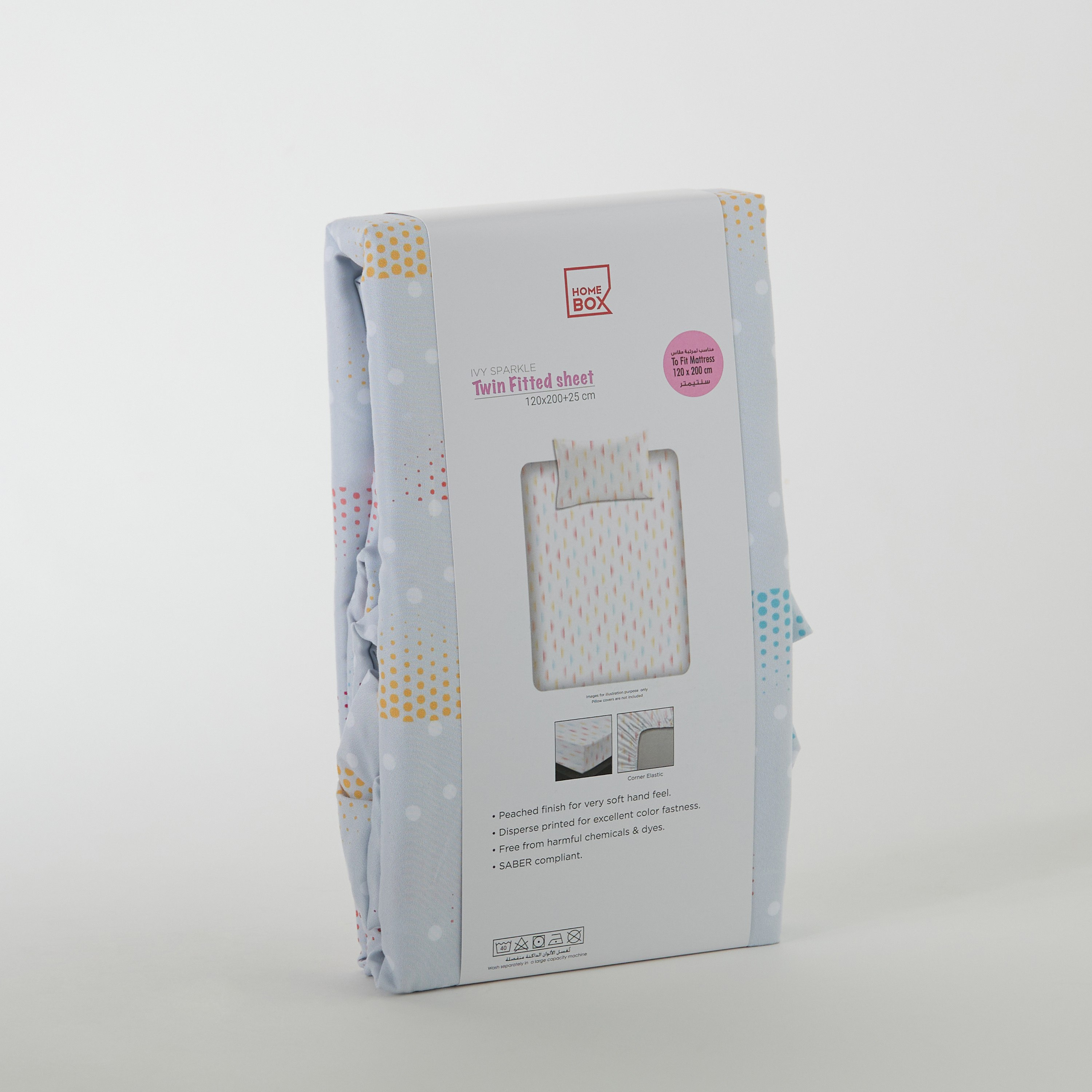 Ivy Sparkle and Shine Twin Microfibre Fitted Sheet - 120x200+25 cm-hbxhomeware-hbxbedroom-image-9
