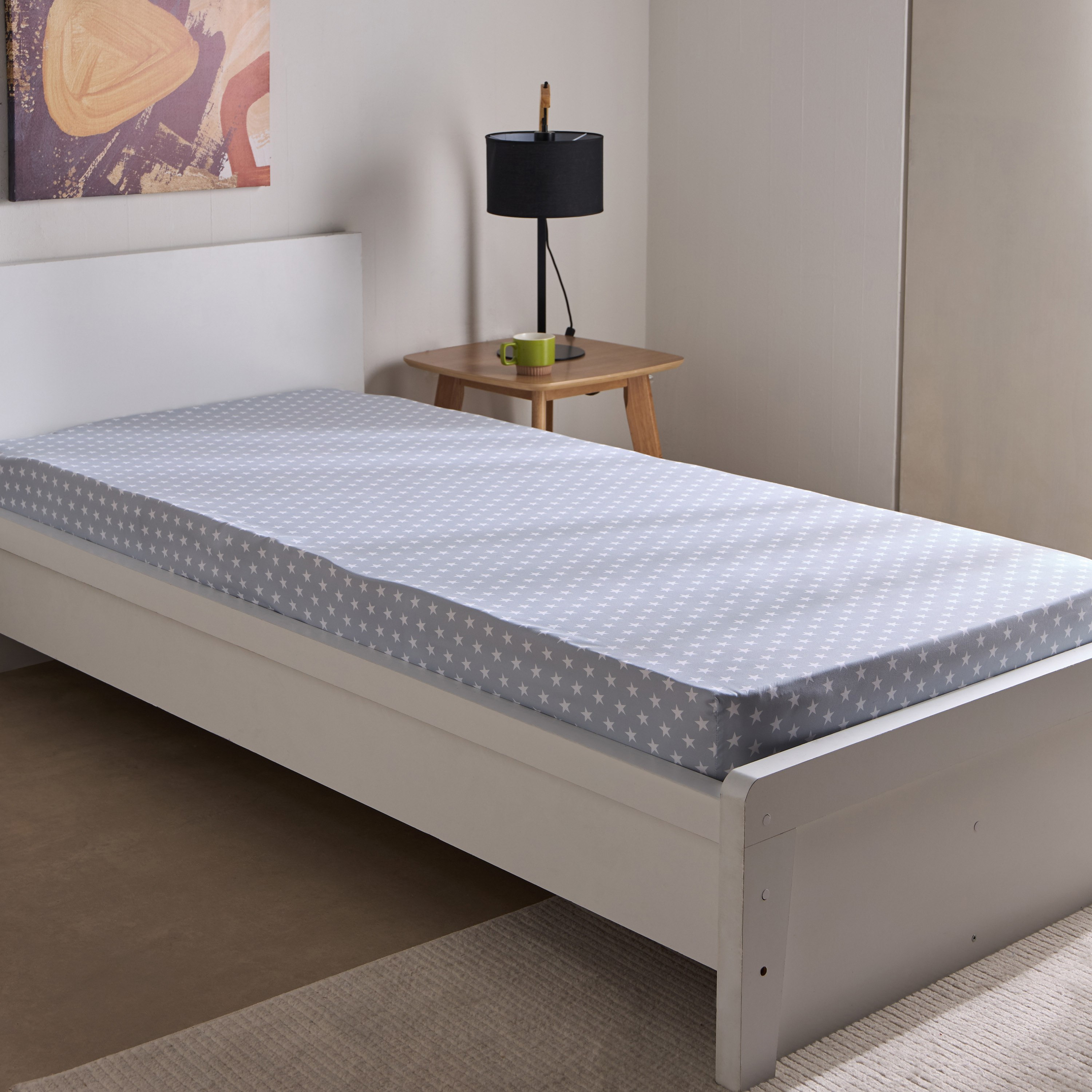 شرشف مطاطي فردي من الألياف الدقيقة بطبعات راكب درجات نارية - 90x200x25 سم-hbxhomeware-hbxbedroom-image-2