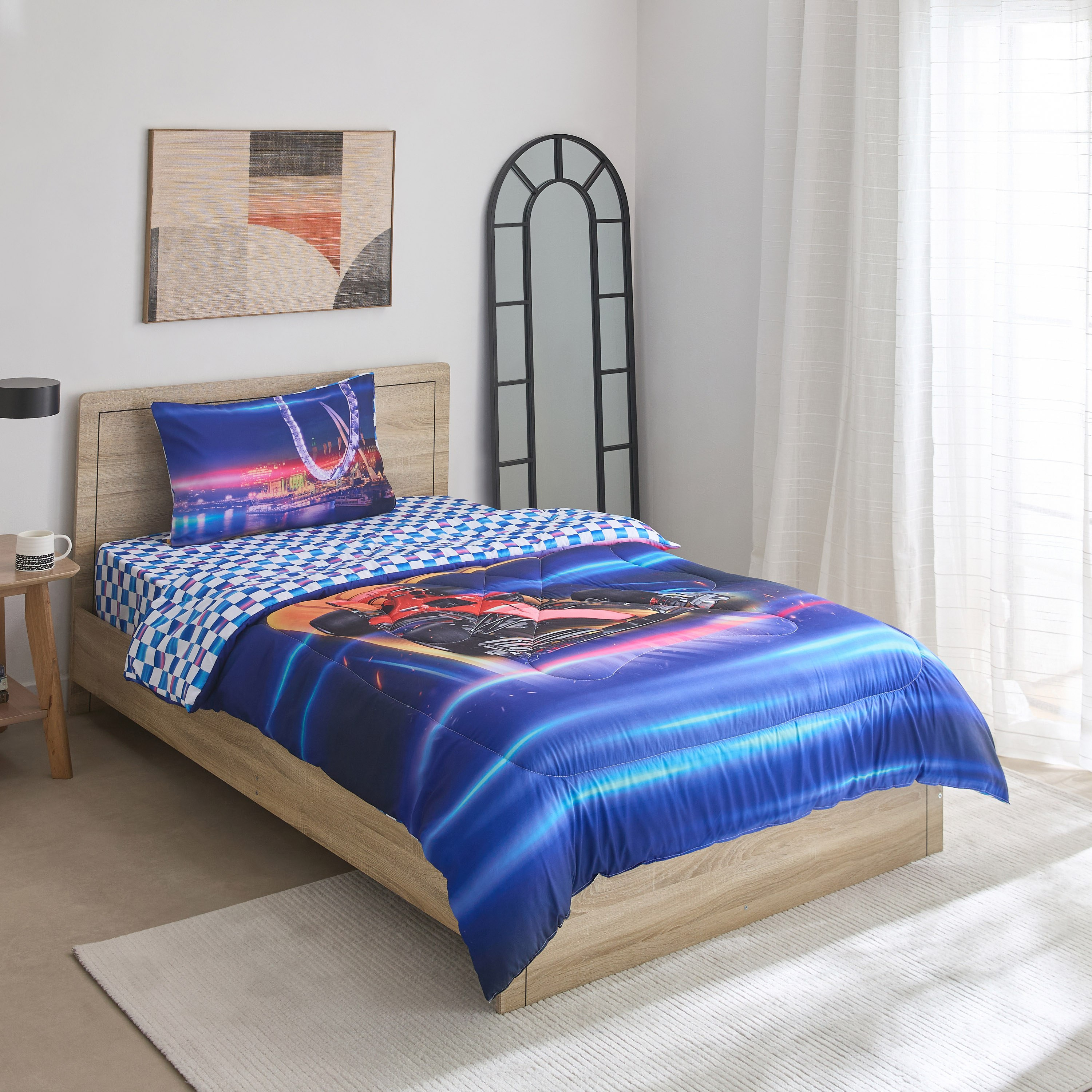 Gaming Racer 2-Piece Twin Microfibre Comforter Set - 160x220 cm-hbxhomeware-hbxbedroom-image-2
