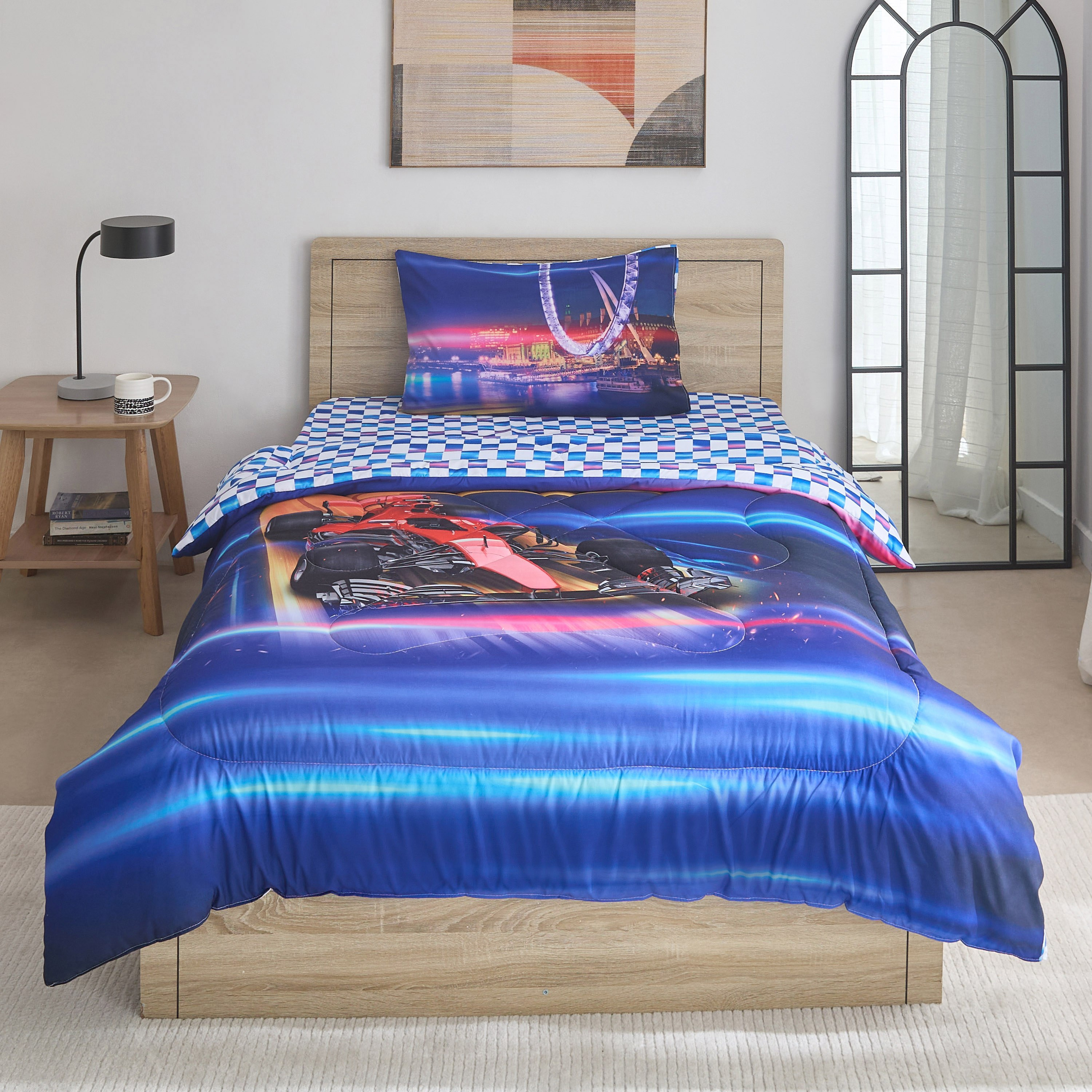 Gaming Racer 2-Piece Twin Microfibre Comforter Set - 160x220 cm-hbxhomeware-hbxbedroom-image-3