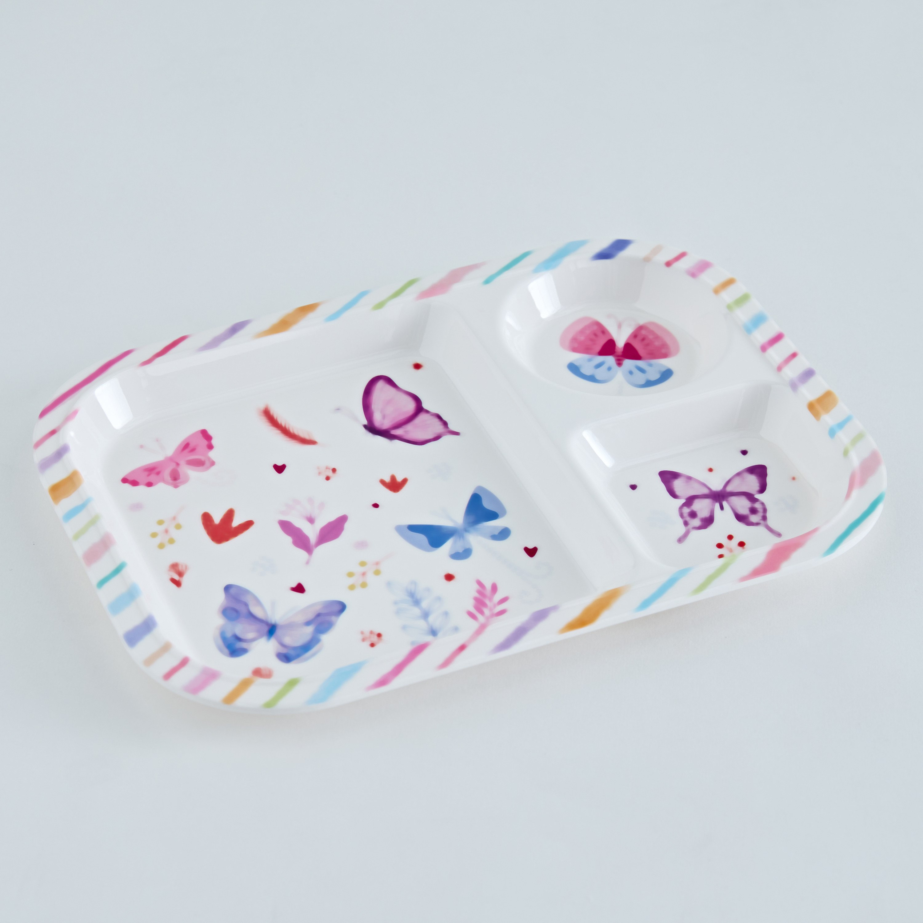 Ivy Meadows Trinity Melamine Flutter Partition Plate - 21x28 cm-hbxhomeware-hbxkidsandyouth-image-5