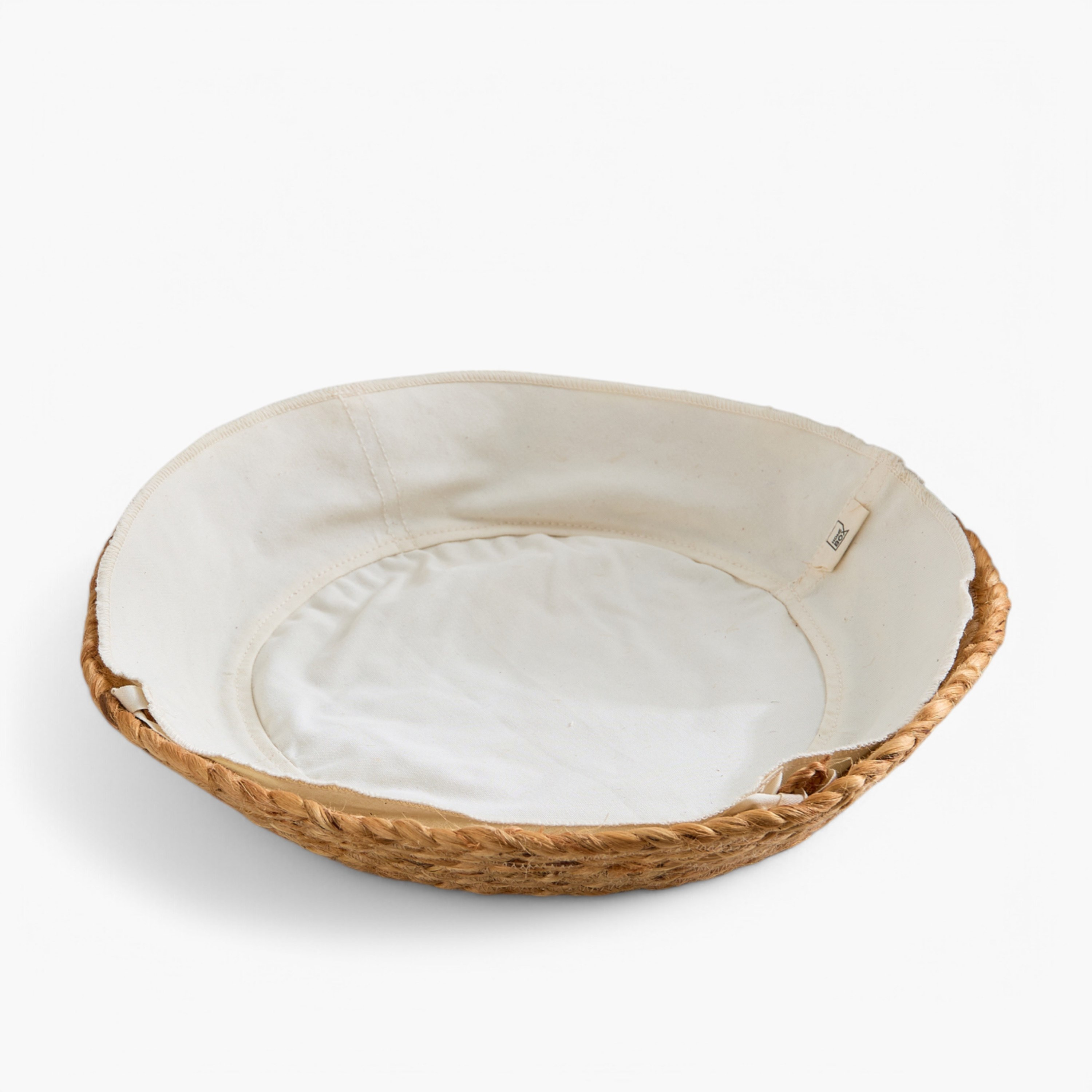 Bella Wide Jute Basket with Canvas Lining - 33x8 cm-hbxdecorandfurnishings-tabletop-serveware-image-6