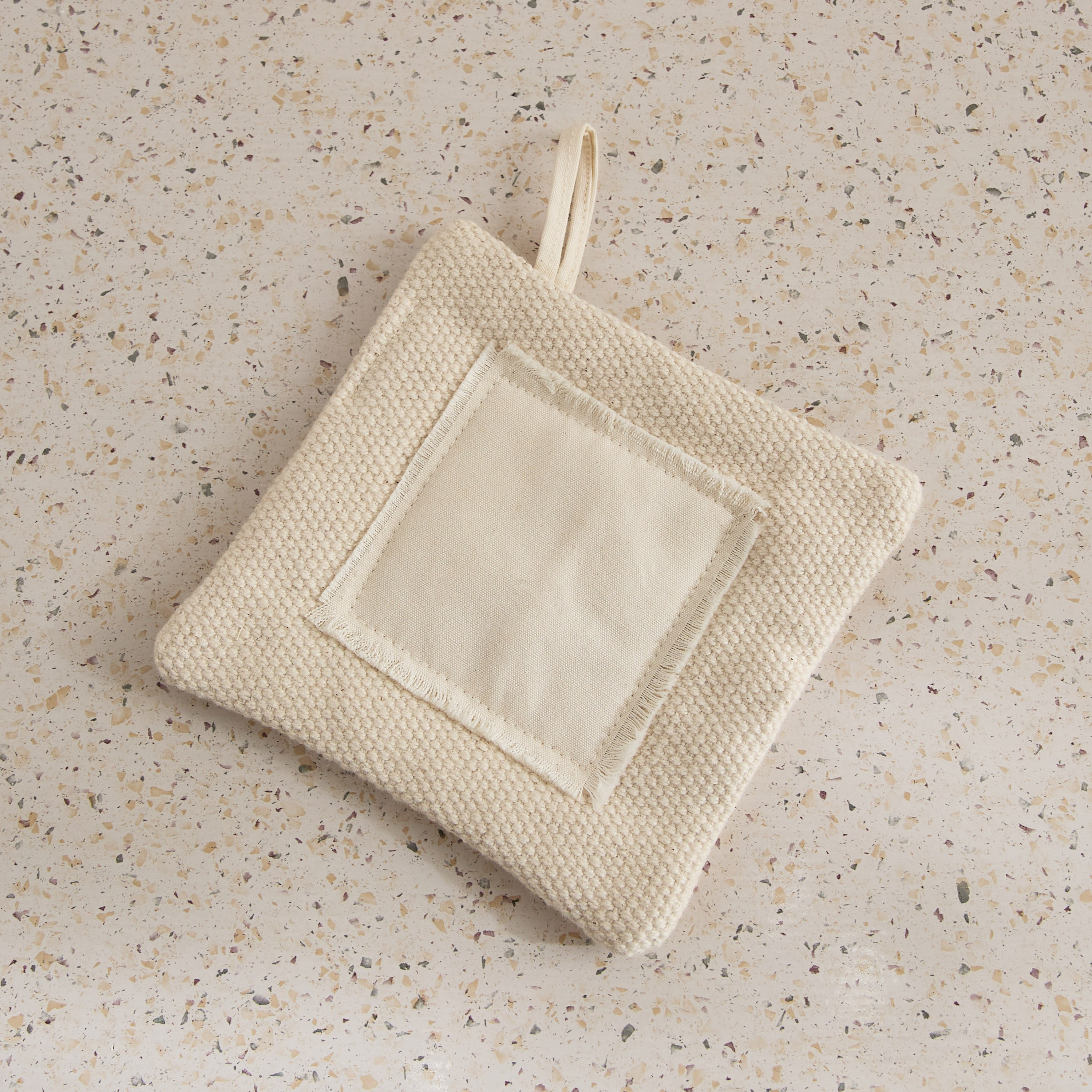حامل أواني قطن منسوج مربع صغير برقعة كانفاس من بيلا - 15 سم-hbxhomeware-kitchenware-kitchenlinens-image-2