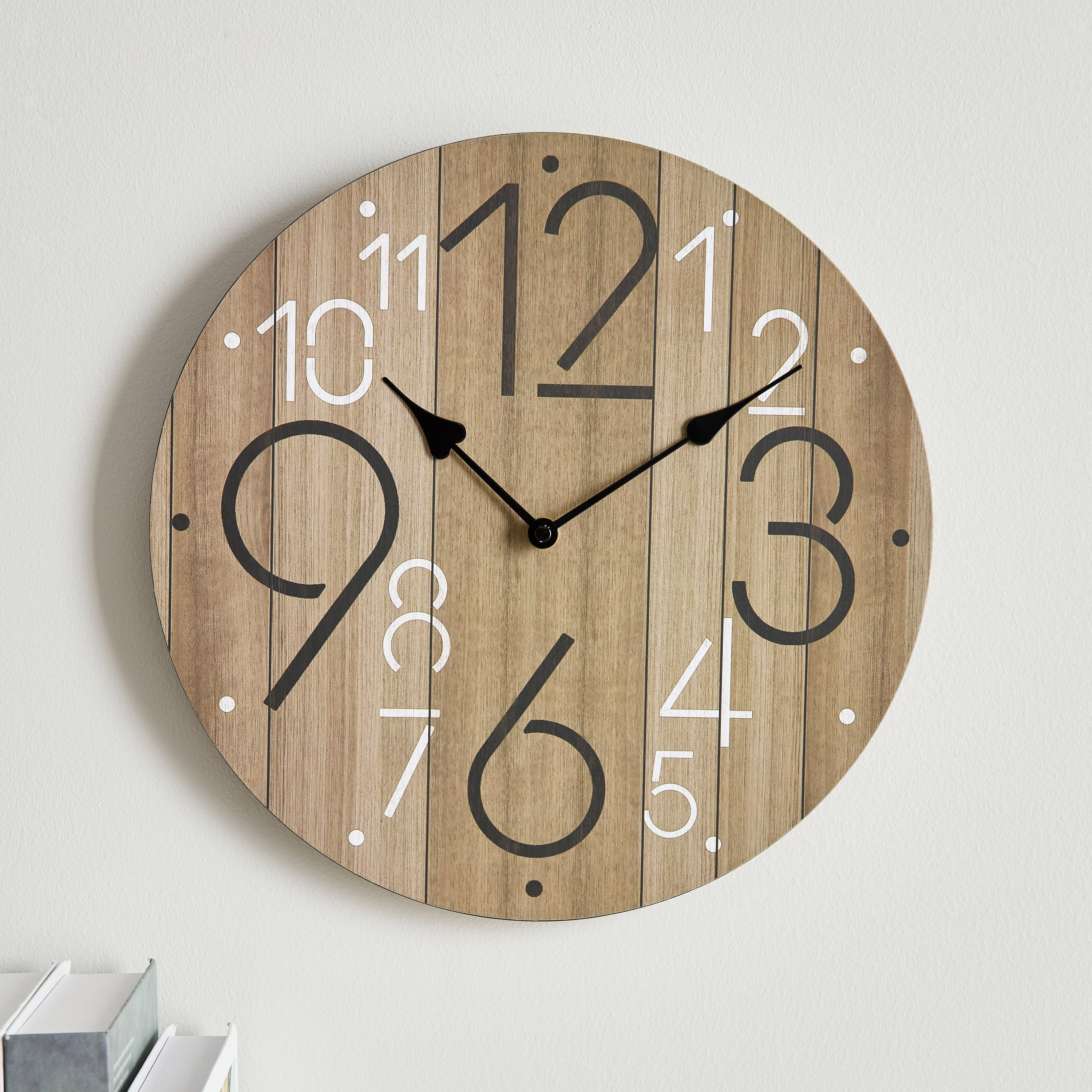 ساعة حائط خشبية من إمير - 34x34x4.5 سم-hbxdiningroom-decorandaccessories-clocks-image-2