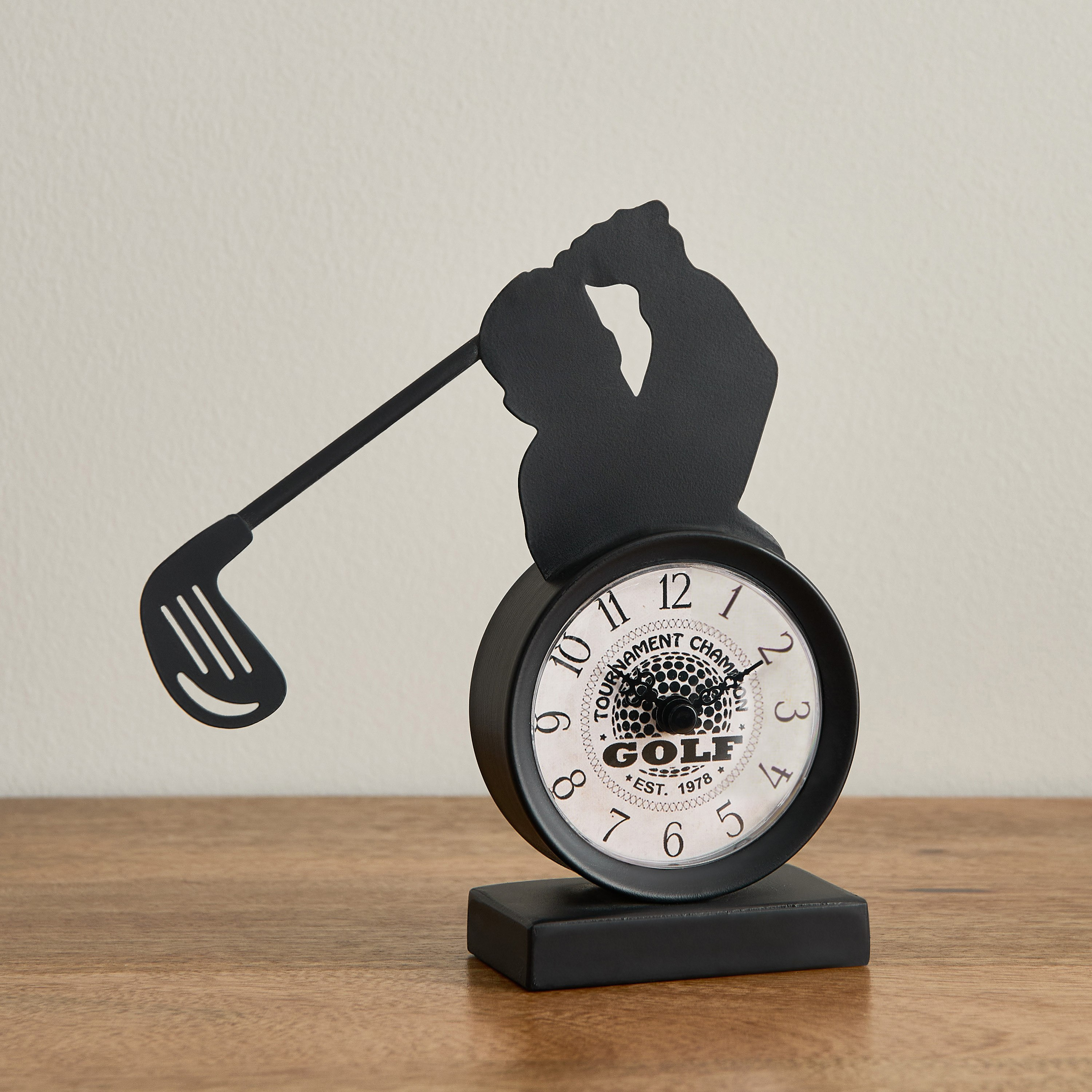 Emir Golf Metal Table Clock - 17x5x17.8 cm-hbxdiningroom-decorandaccessories-clocks-image-1