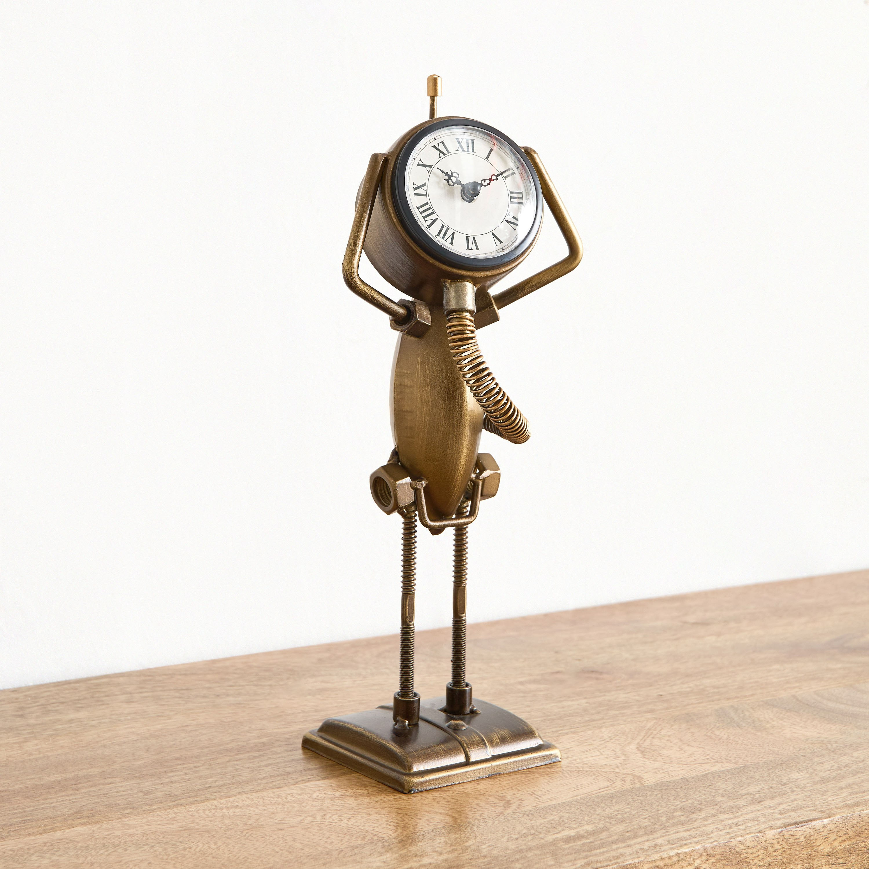 Emir Metal Vintage Table Clock - 14x12x35 cm-hbxdiningroom-decorandaccessories-clocks-image-1