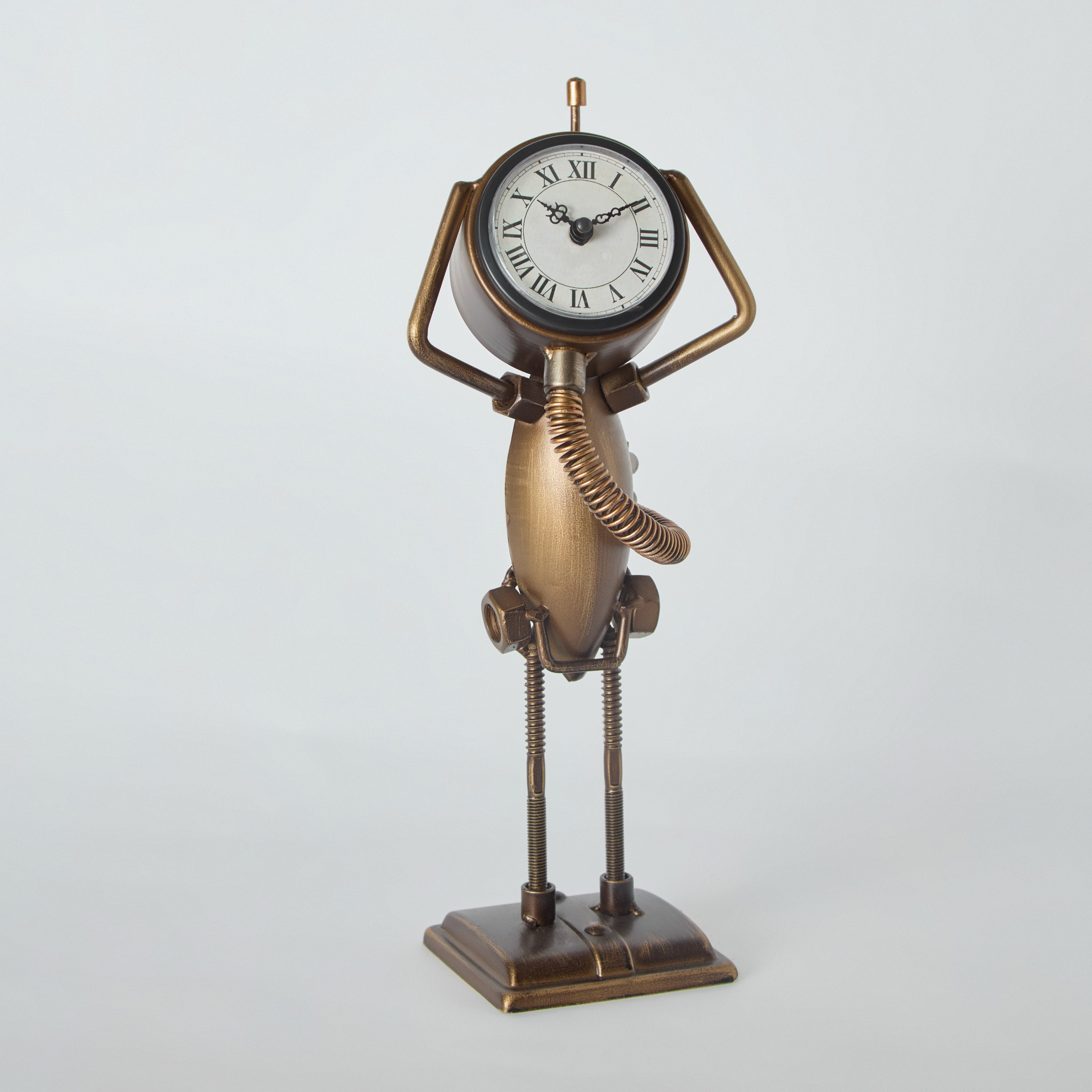 Emir Metal Vintage Table Clock - 14x12x35 cm-hbxdiningroom-decorandaccessories-clocks-image-6