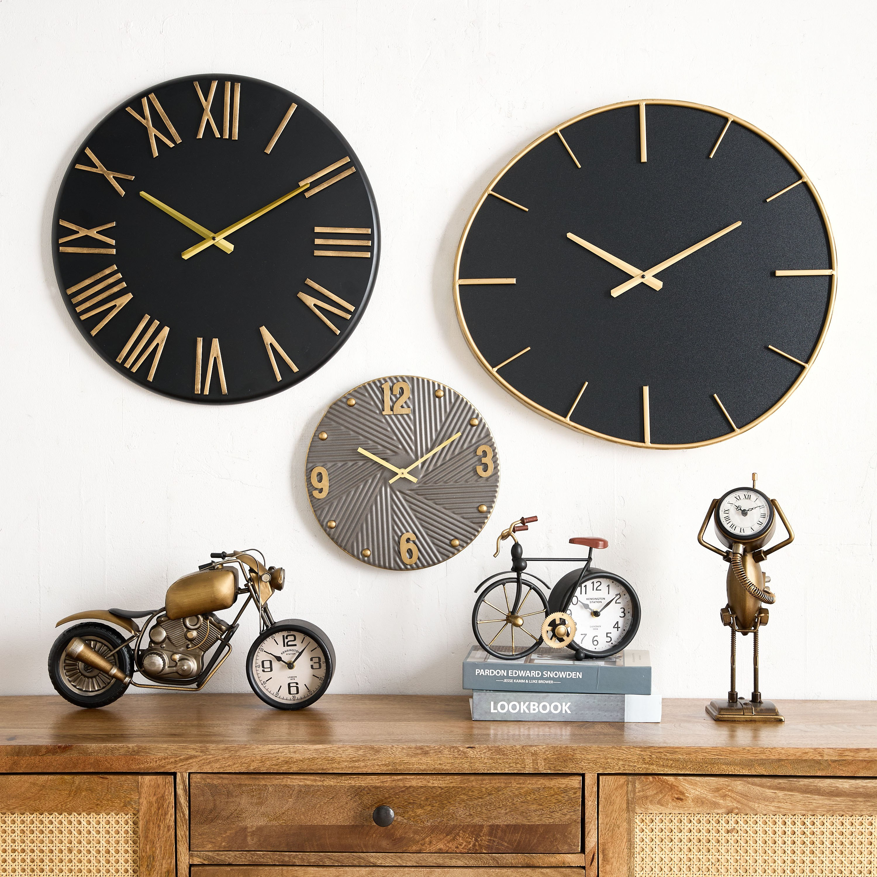 ساعة حائط عصرية معدن من إمير - 59×4×53 سم-hbxdiningroom-decorandaccessories-clocks-image-4