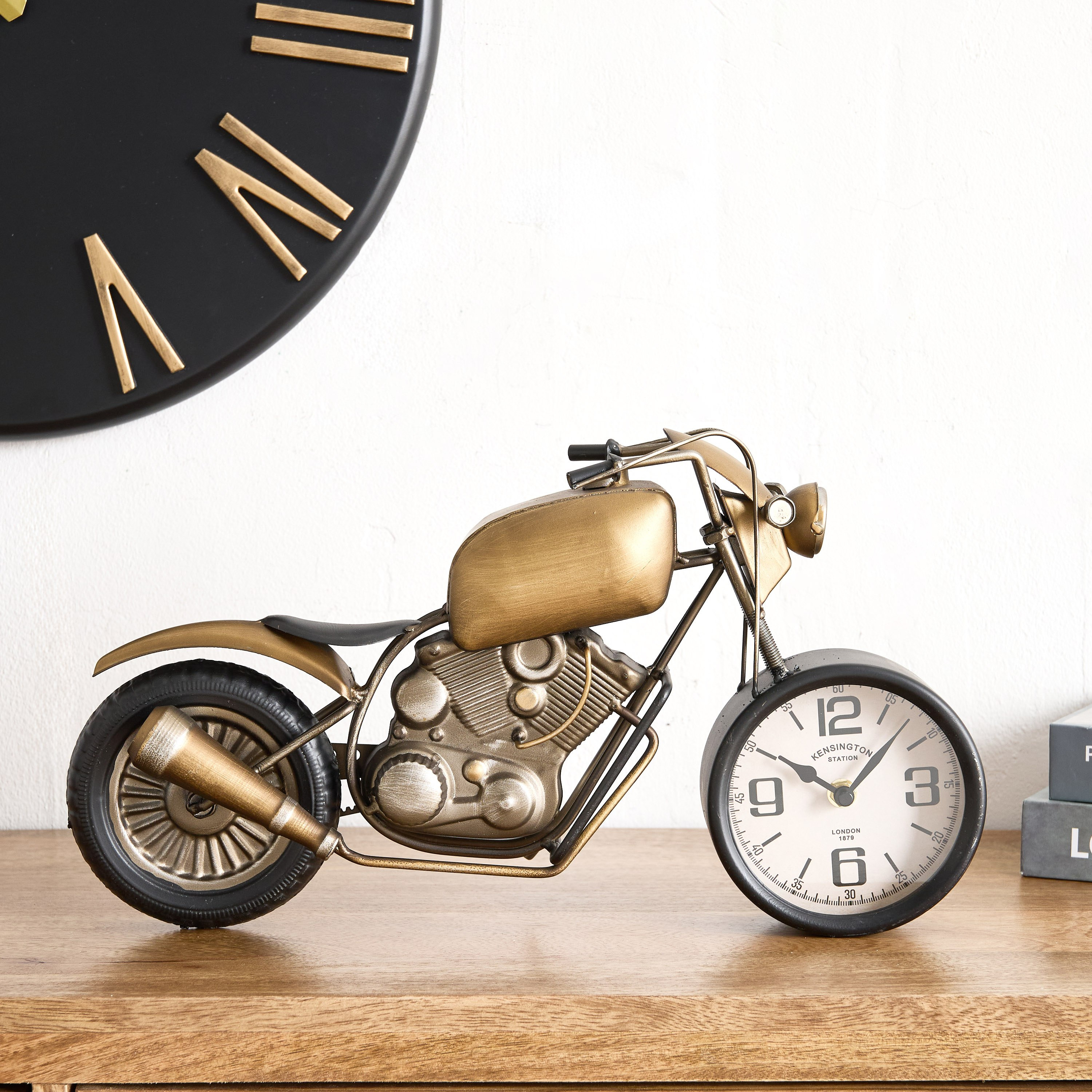 ساعة طاولة معدنية من إمير - 44x13.5x23 سم-hbxdiningroom-decorandaccessories-clocks-image-2