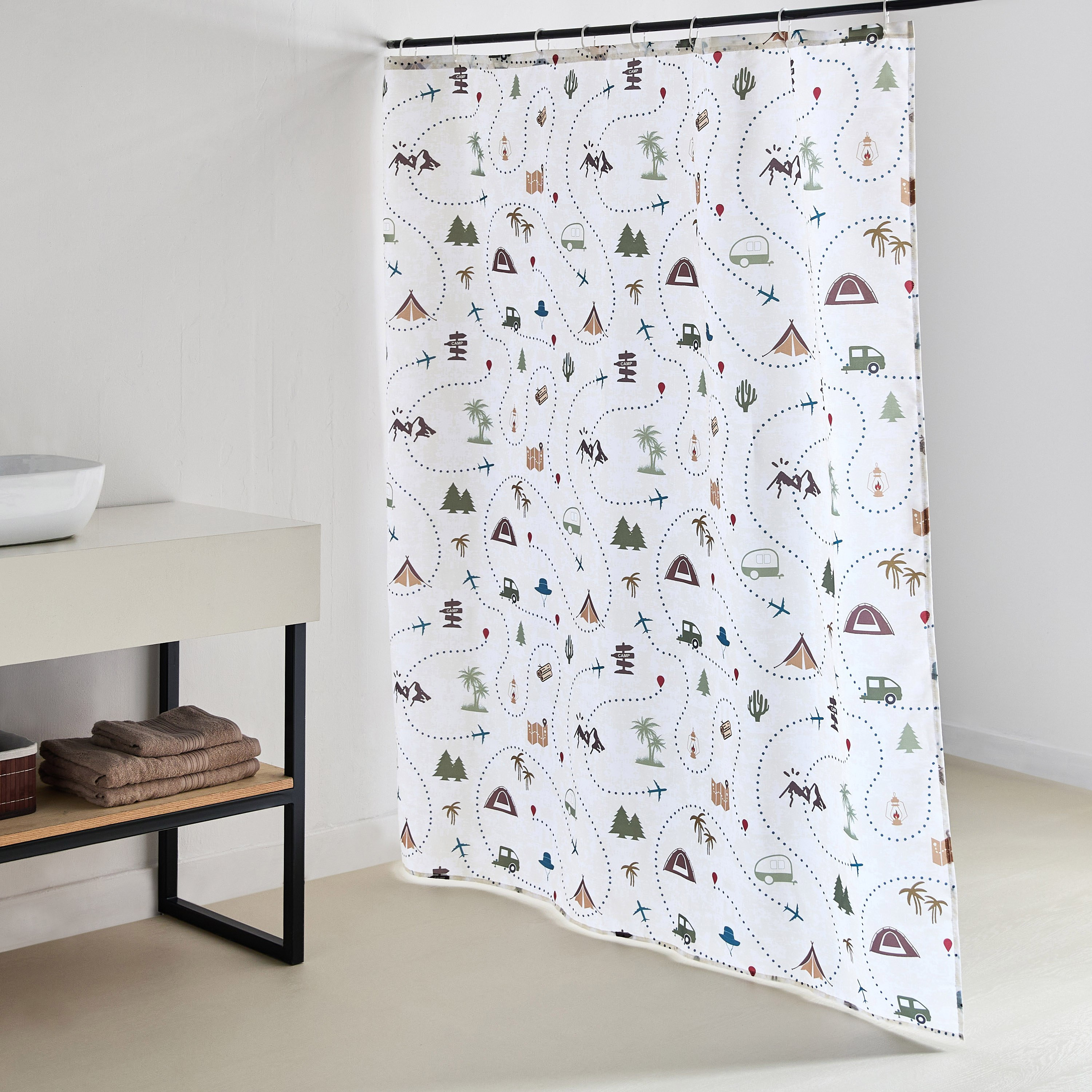Joy Adventurer 90 GSM Gemini Shower Curtain - 180x180 cm-hbxhomeware-hbxkidsandyouth-image-1