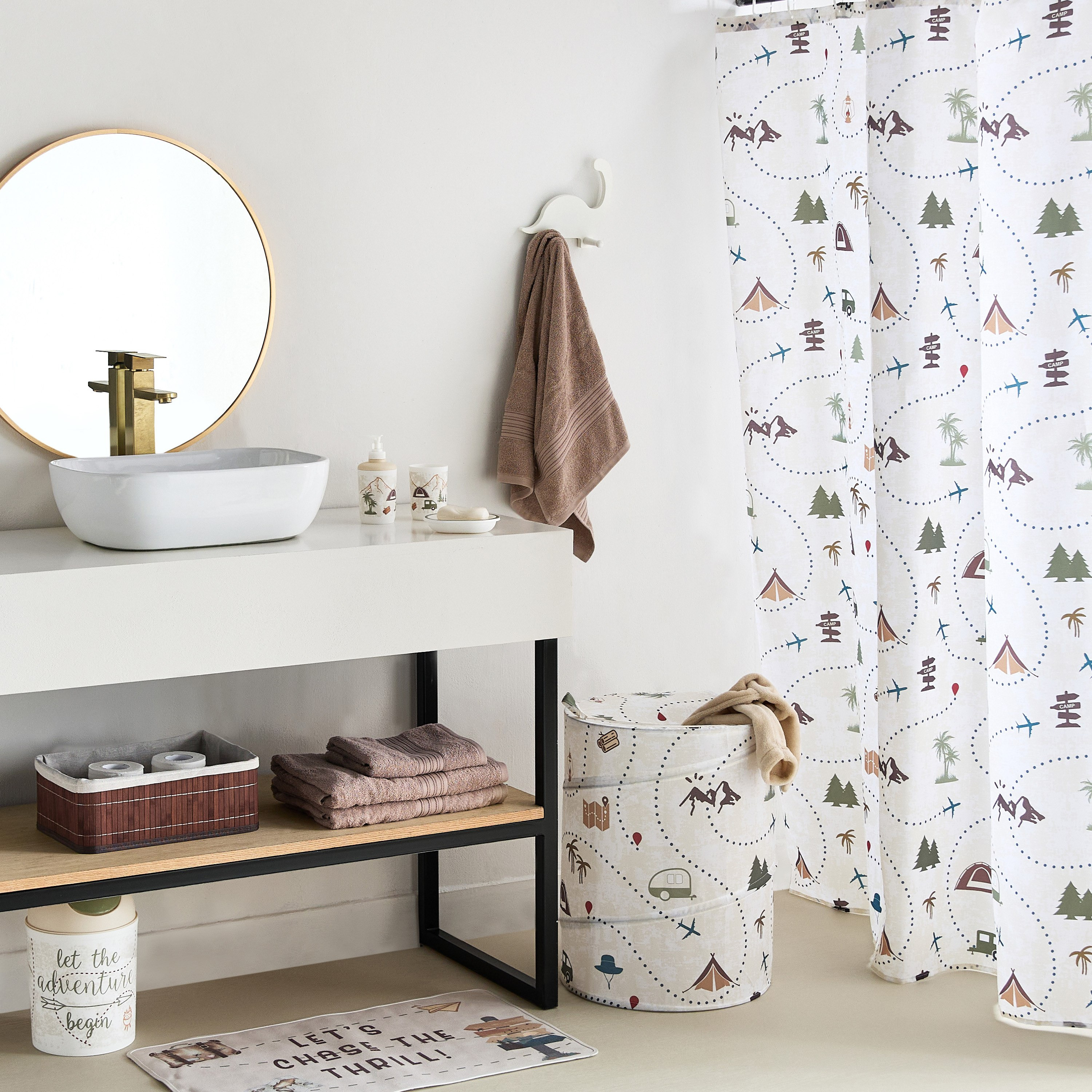Joy Adventurer 90 GSM Gemini Shower Curtain - 180x180 cm-hbxhomeware-hbxkidsandyouth-image-4