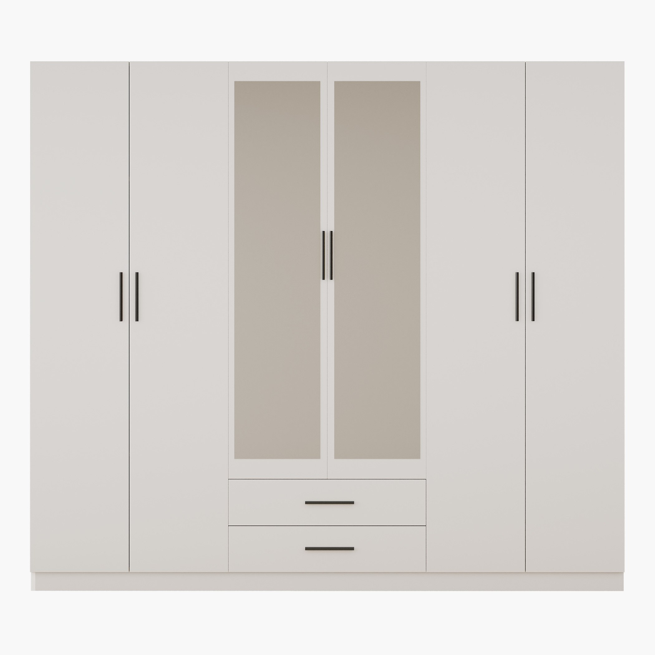 خزانة ملابس بـ 6 أبواب ودرجين ومرايا من مارويل-hbxfurniture-wardrobes-image-4