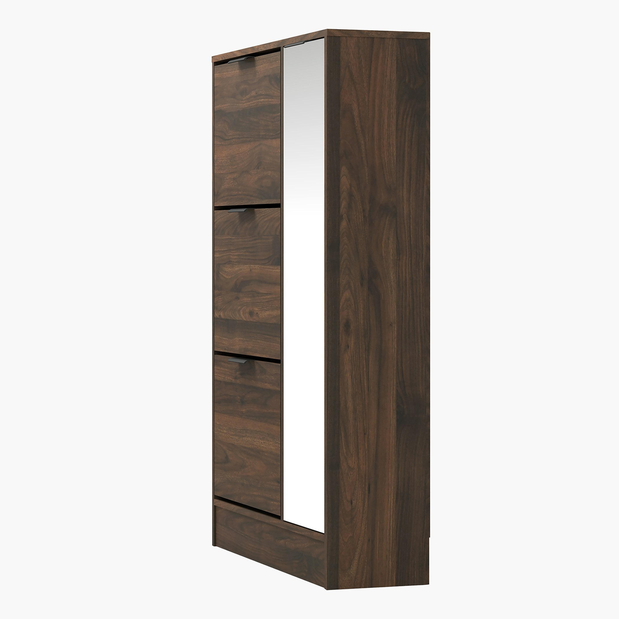 Malmo 18-Pair 3-Tier Shoe Cabinet with Door and Mirror-hbxbedroom-shoecabinetsandracks-image-4