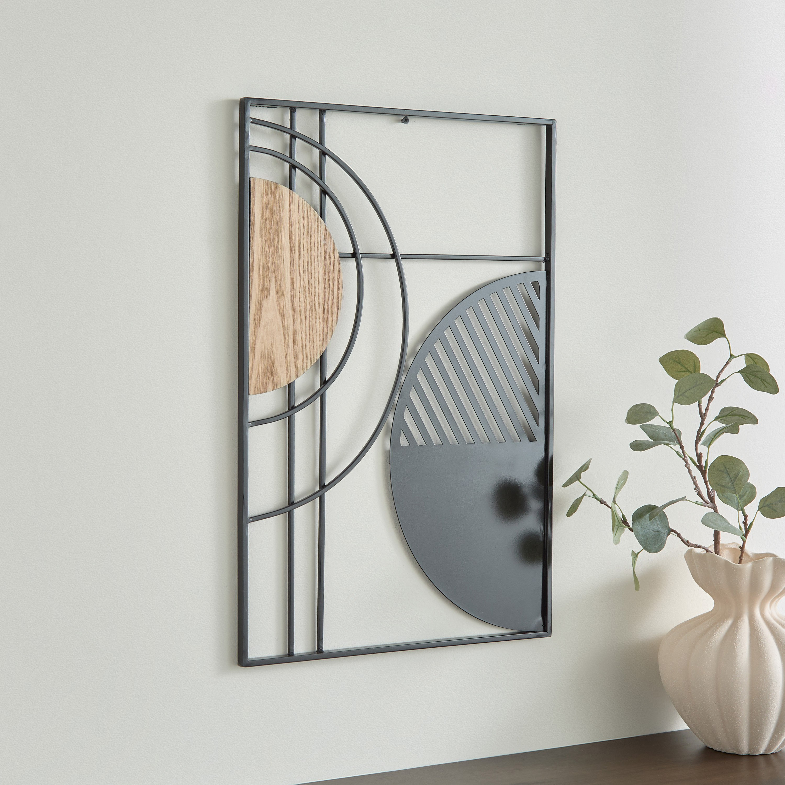 زينة حائط تجريدية من الخشب والمعدن من جورجا - 40x59.7x1.9 سم-hbxdiningroom-walldecor-wallart-image-1
