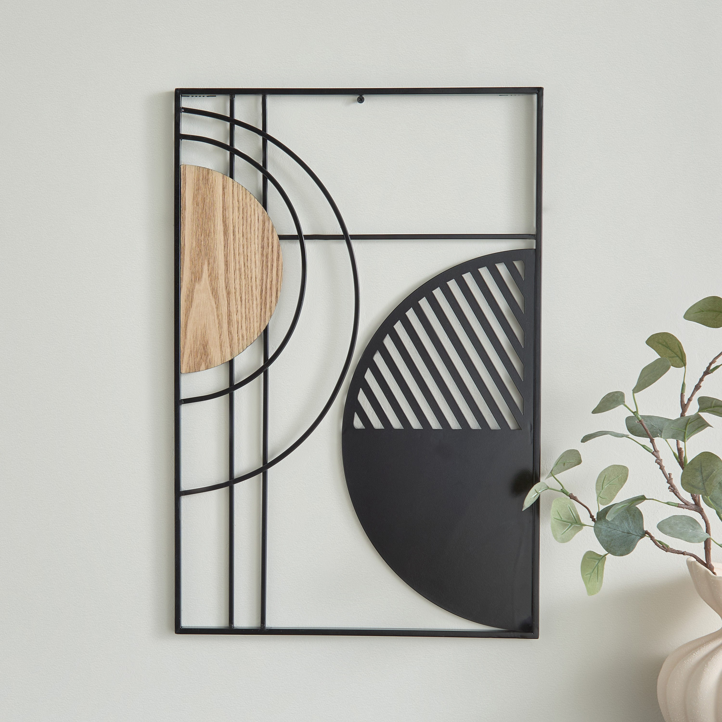 زينة حائط تجريدية من الخشب والمعدن من جورجا - 40x59.7x1.9 سم-hbxdiningroom-walldecor-wallart-image-2