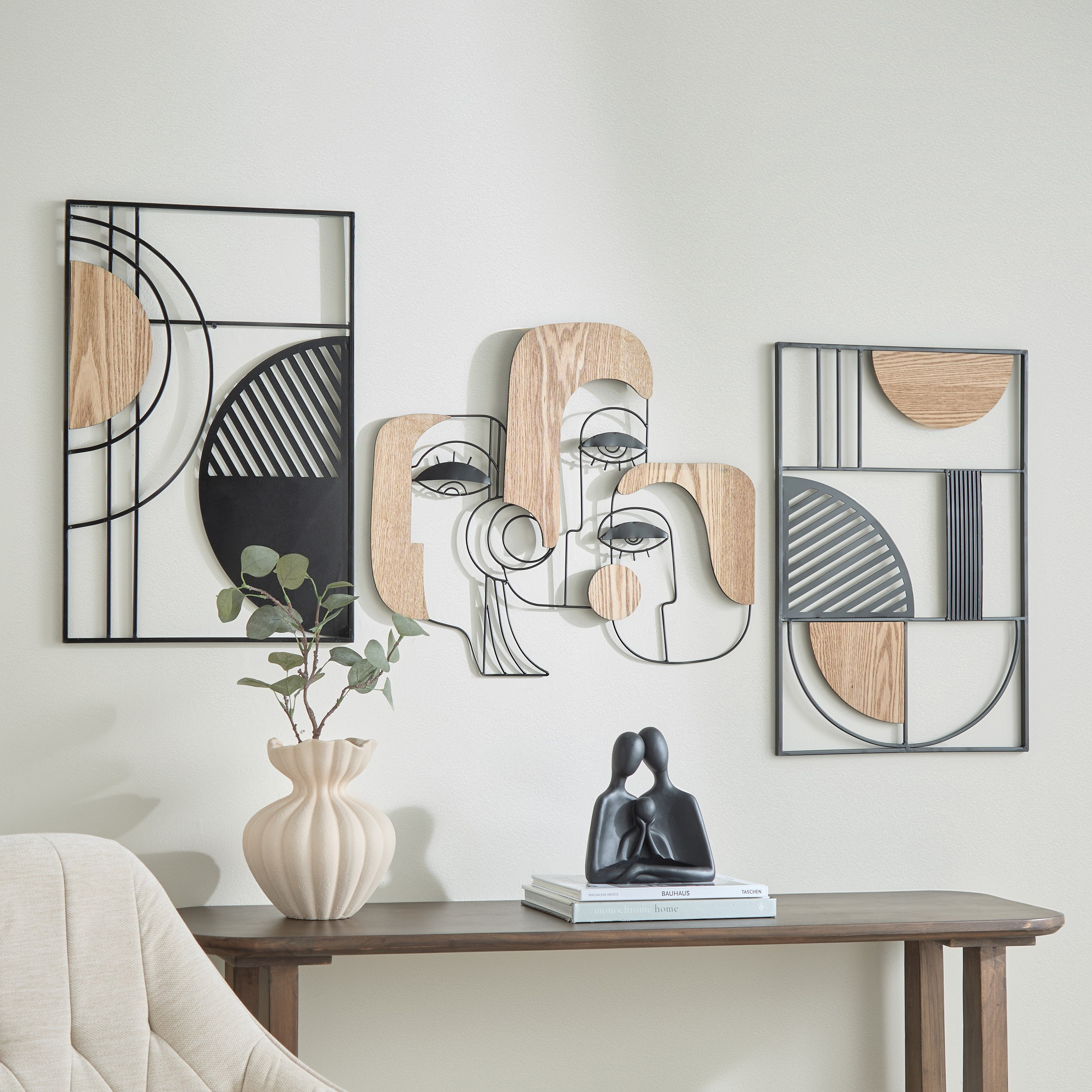زينة حائط تجريدية من الخشب والمعدن من جورجا - 40x59.7x1.9 سم-hbxdiningroom-walldecor-wallart-image-4