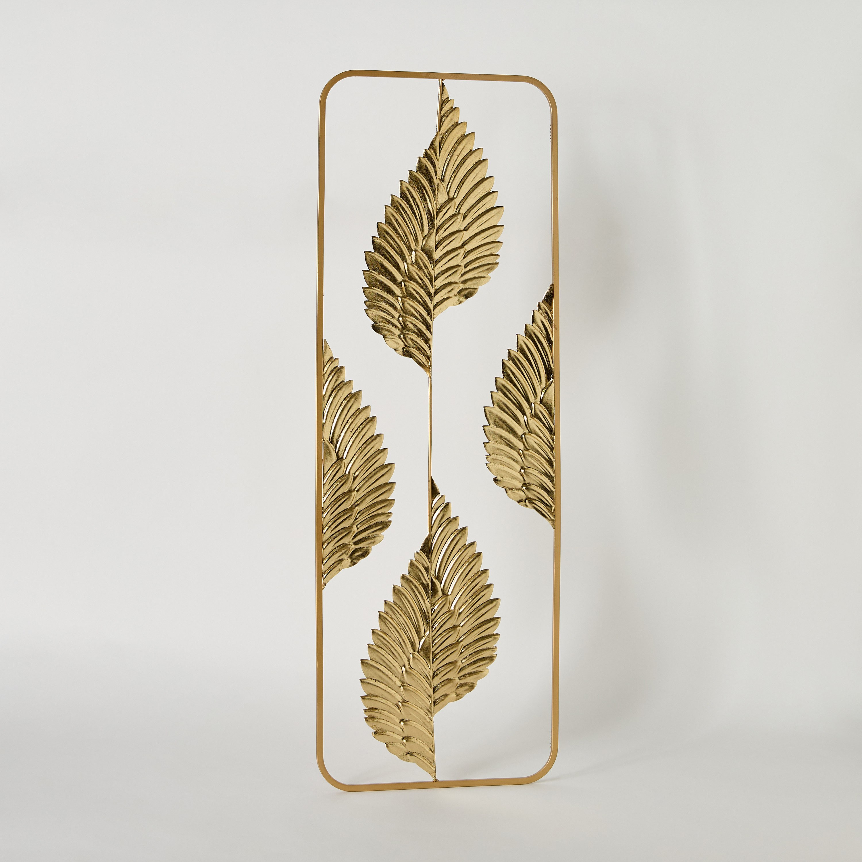 Jorja Metal Modern Leaf Wall Art - 31.1x89.5x1.9 cm-hbxdiningroom-walldecor-wallart-image-5
