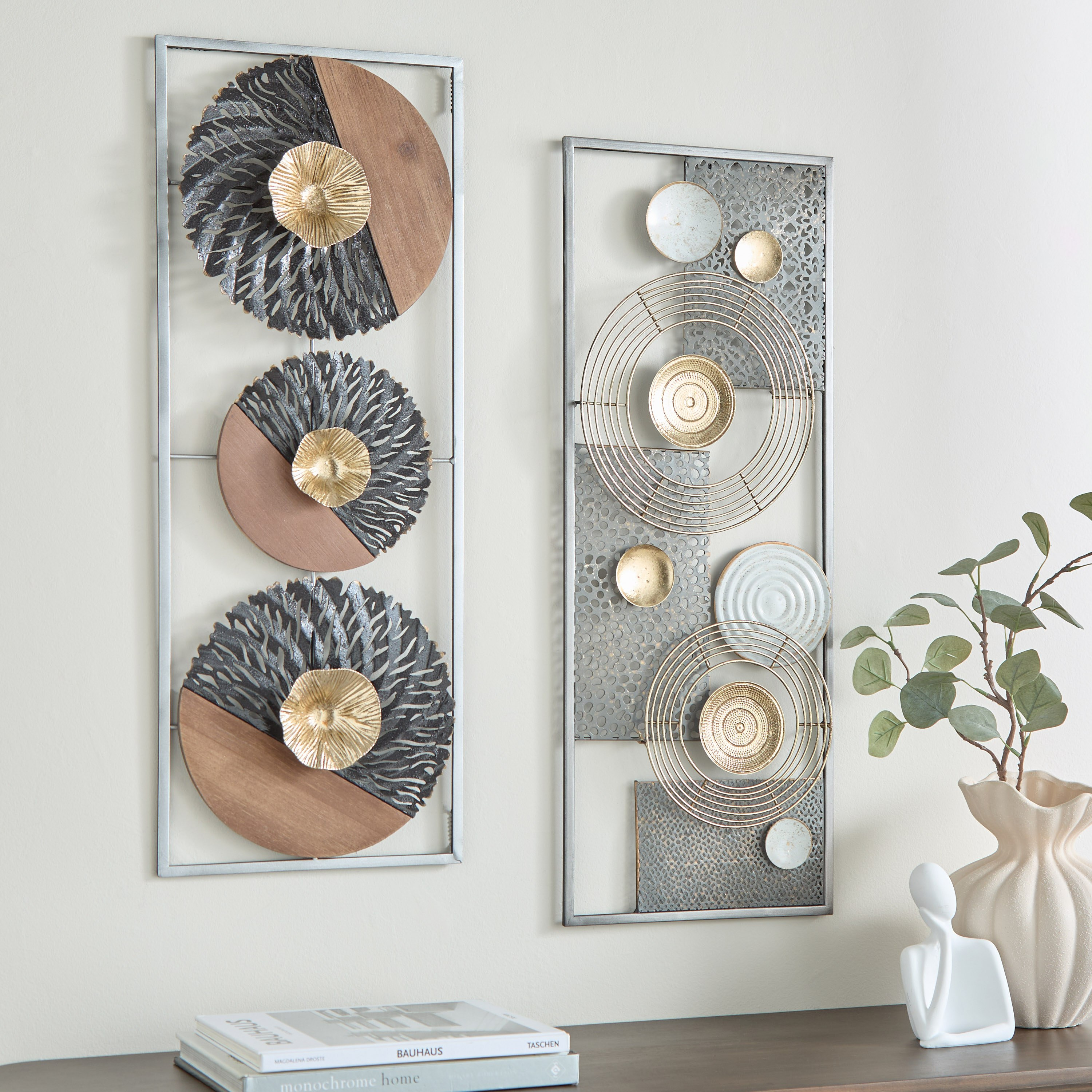 زينة حائط معدنية وخشبية من جورجا - 28.6x74.3x4.4 سم-hbxdiningroom-walldecor-wallart-image-4
