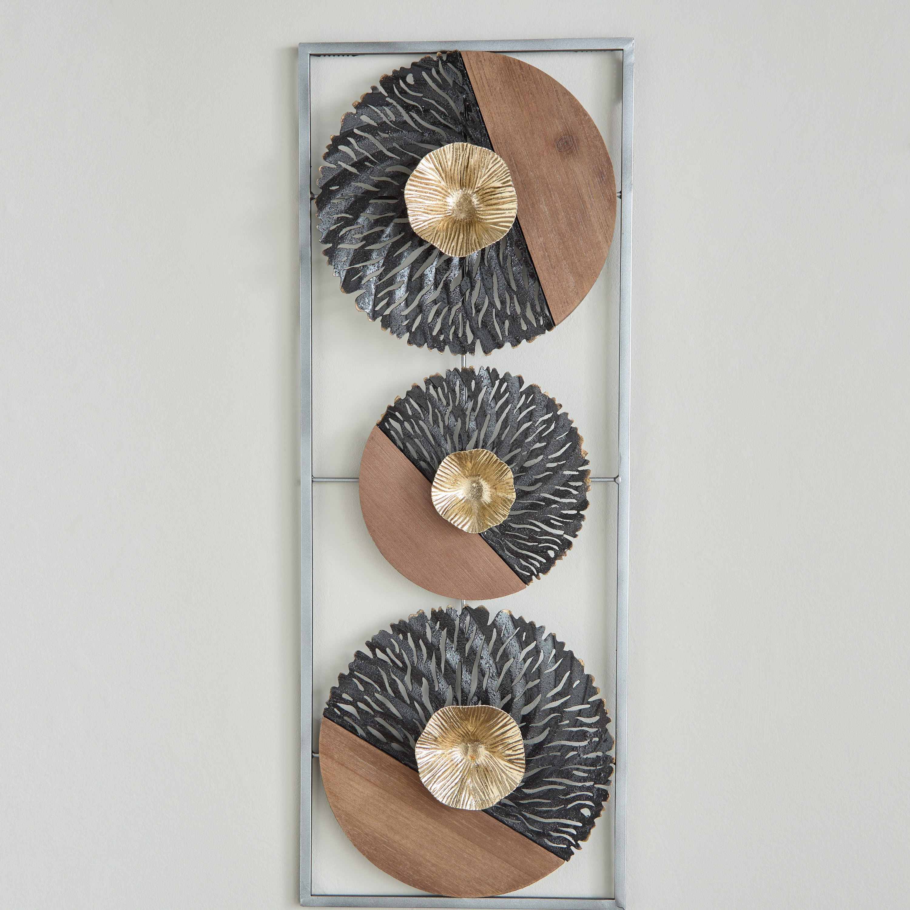 زينة حائط معدنية وخشبية من جورجا - 28.6x74.3x4.4 سم-hbxdiningroom-walldecor-wallart-image-5