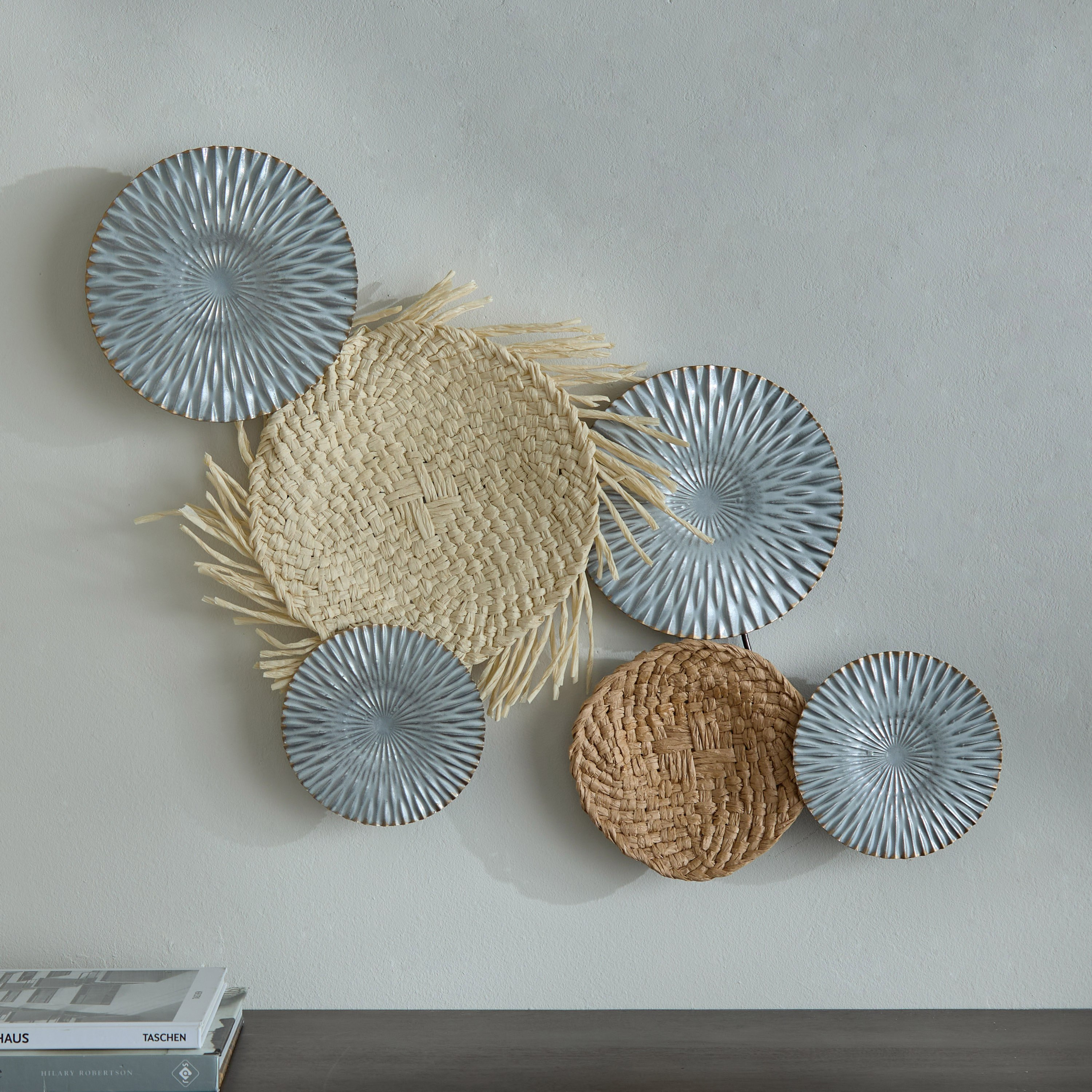 زينة حائط من المعدن والورق من جورجا - 76.8x50.2x4.4 سم-hbxdiningroom-walldecor-wallart-image-2