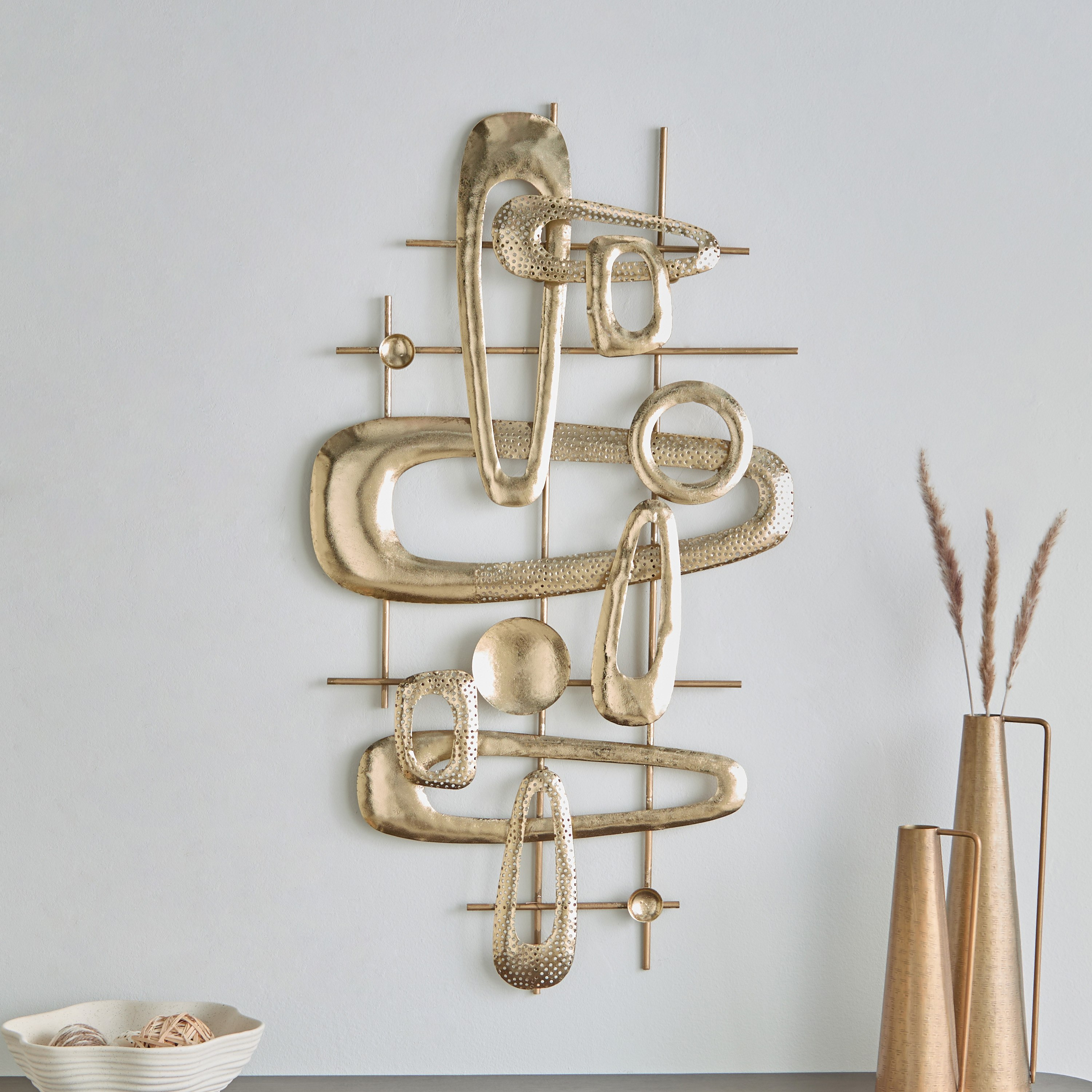Jorja Modern Metal Wall Art - 90.8x49.5x4.4 cm-hbxdiningroom-walldecor-wallart-image-2