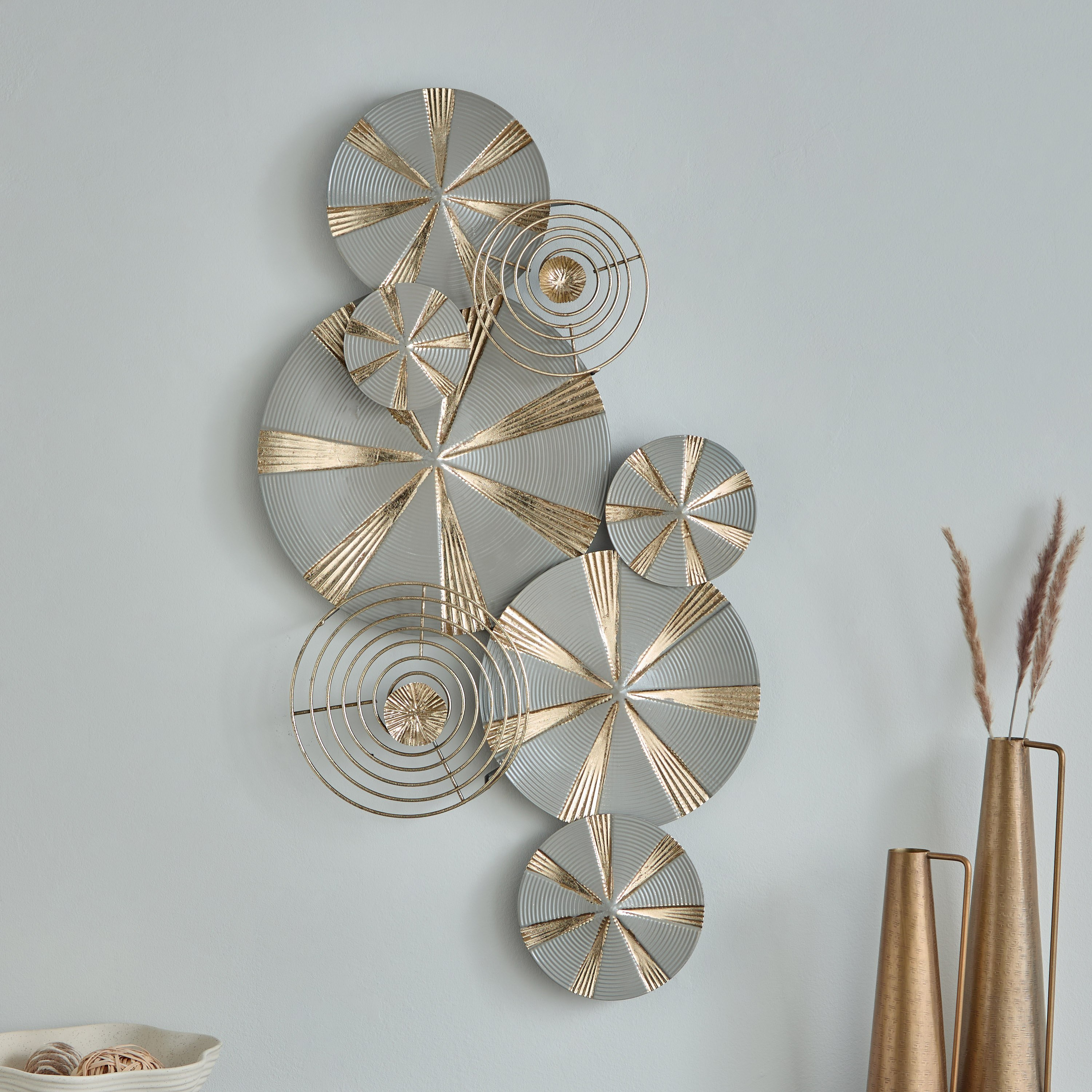 زينة حائط معدن من جورجا - 90.8x50.2x6.4 سم-hbxdiningroom-walldecor-wallart-image-2