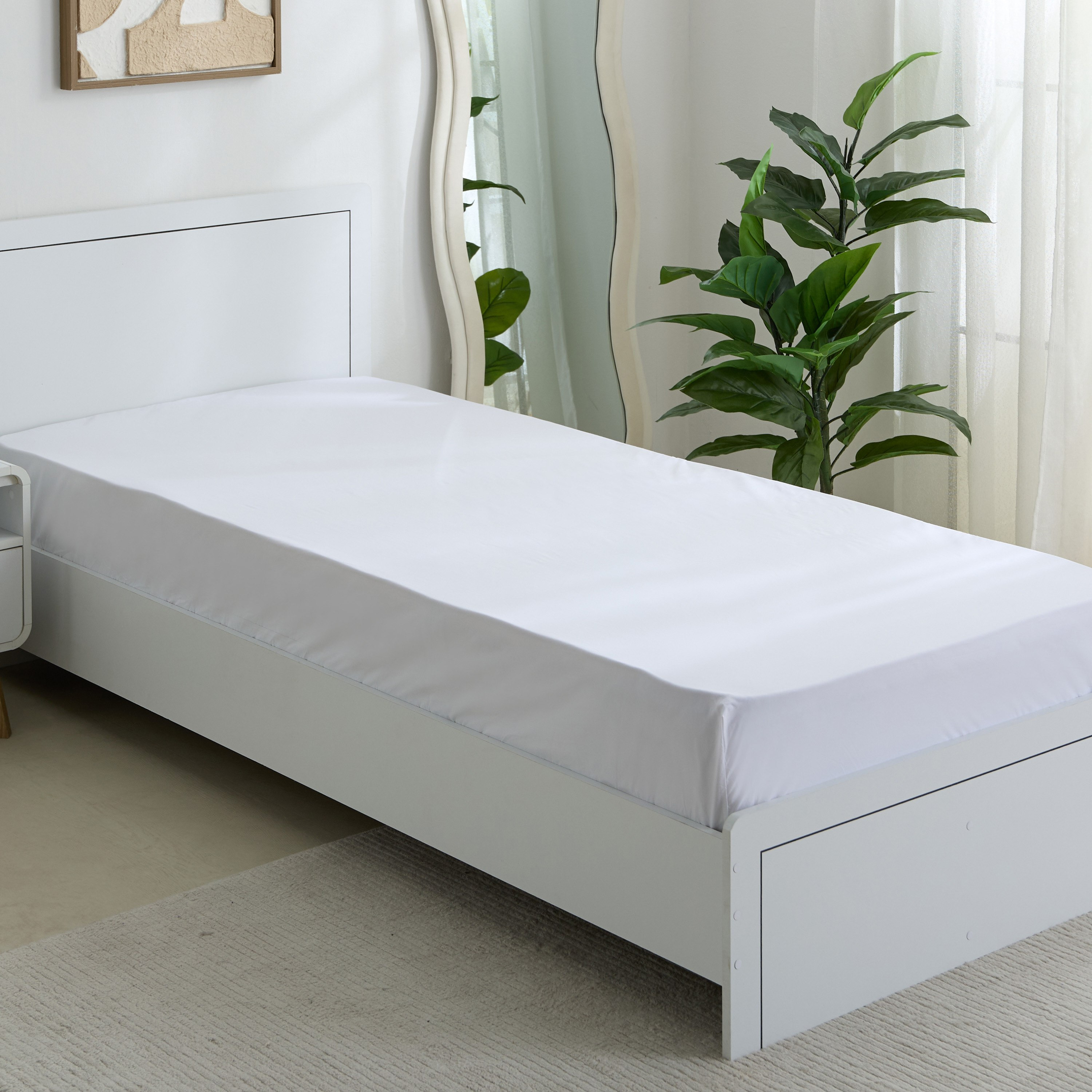 Purely-percale 300TC Single Fitted Sheet - 90x200+36 cm-hbxhomeware-hbxbedroom-image-2