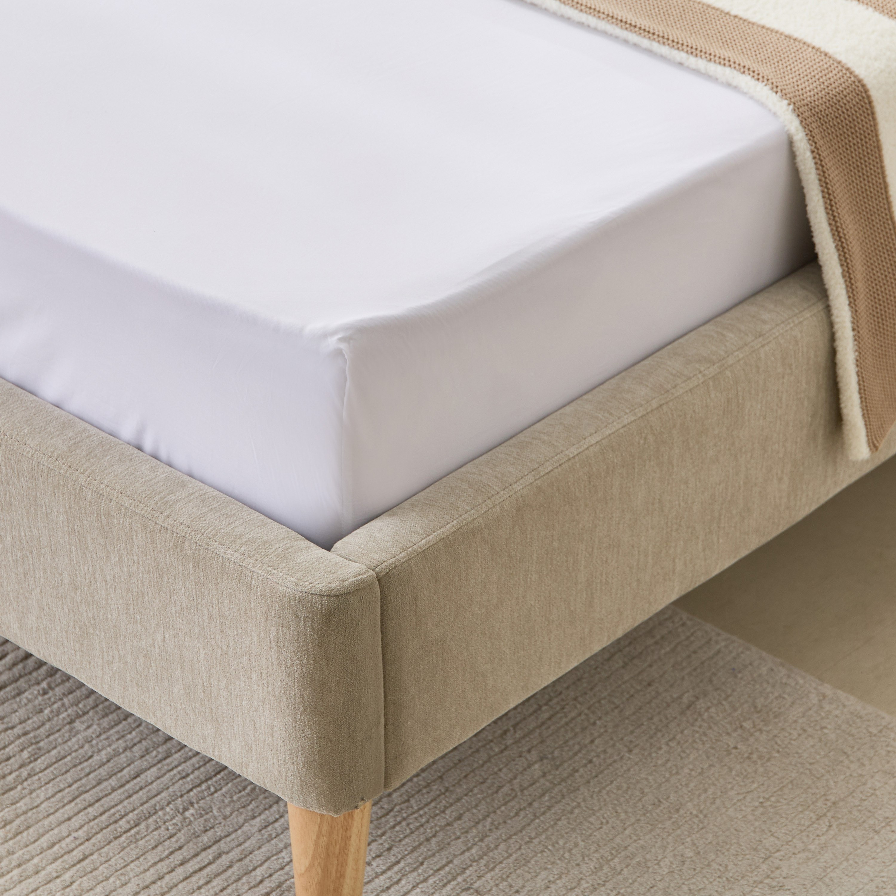 Purely Percale Twin Fitted Sheet - 120x200+40 cm-hbxhomeware-bedding-fittedsheets-image-1