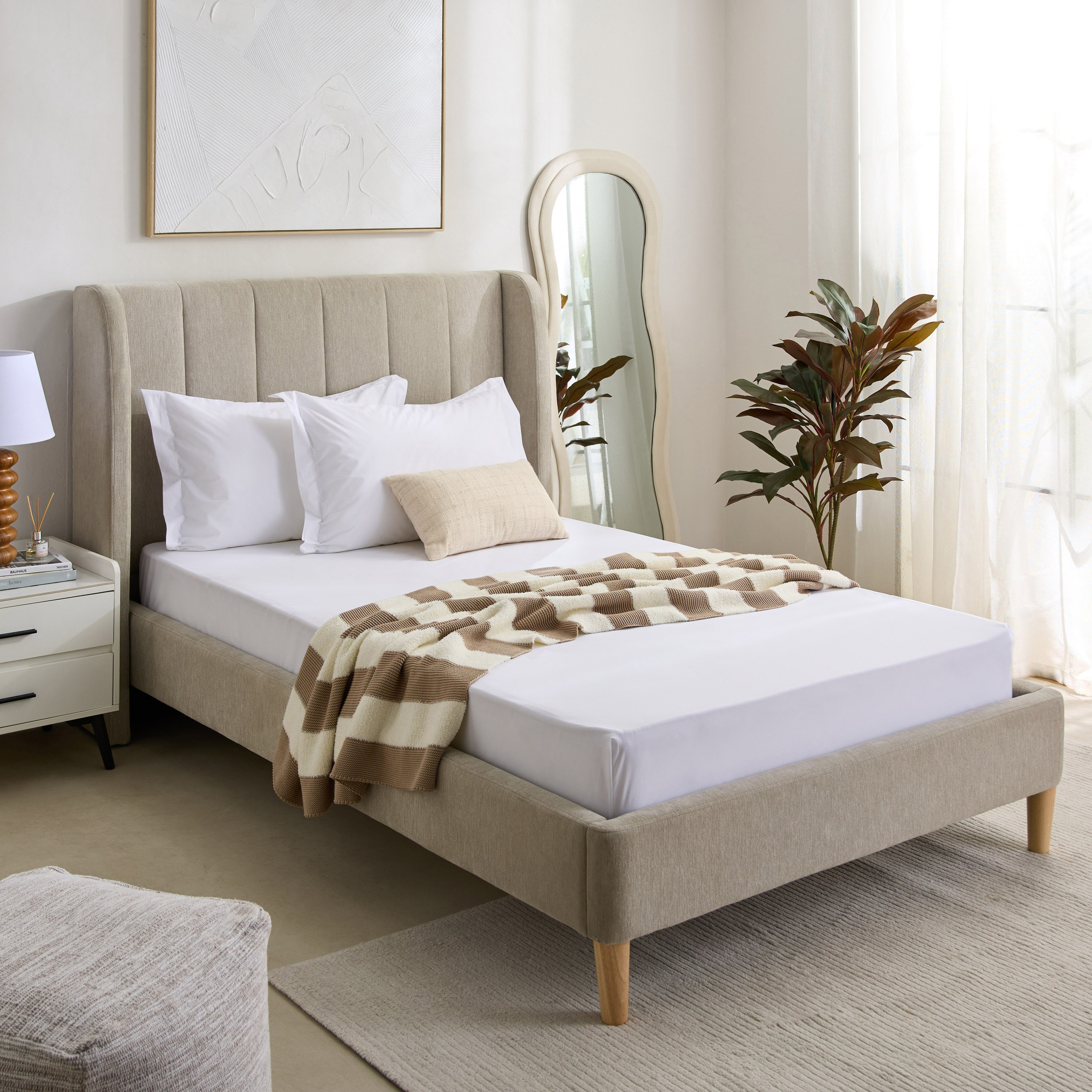 Purely-percale 300TC Double Fitted Sheet - 140x200+40 cm-hbxhomeware-hbxbedroom-image-8