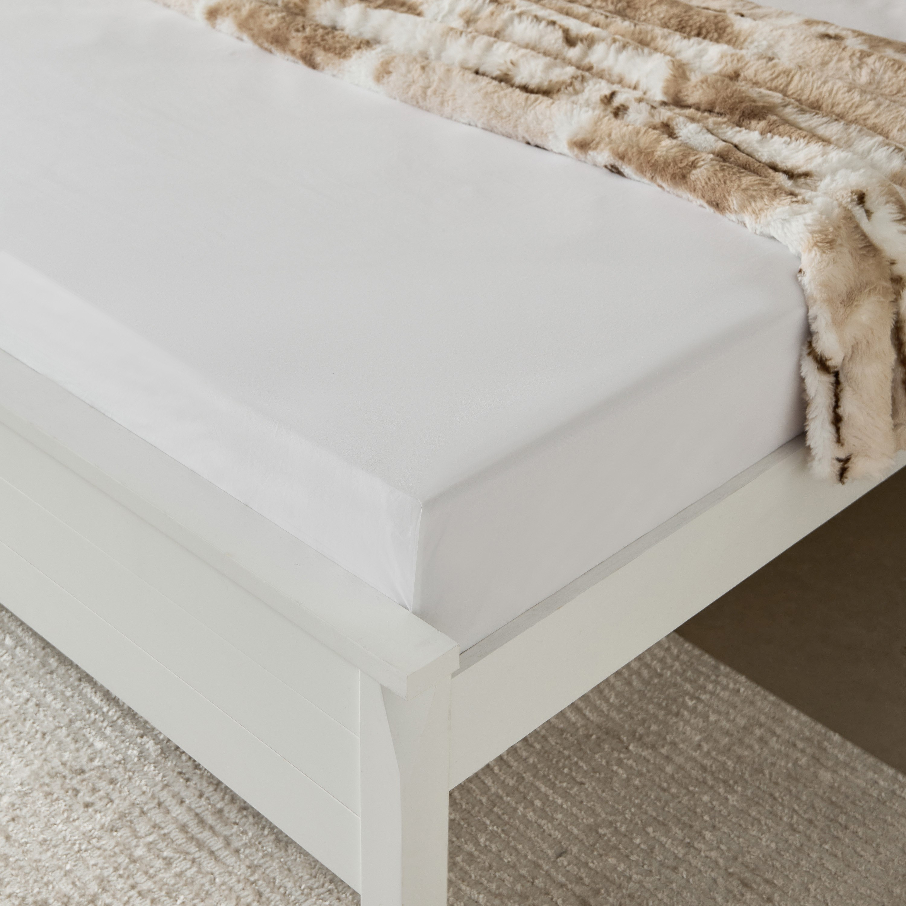 Purely Percale Queen Fitted Sheet - 150x200+40 cm-hbxhomeware-hbxbedroom-image-1
