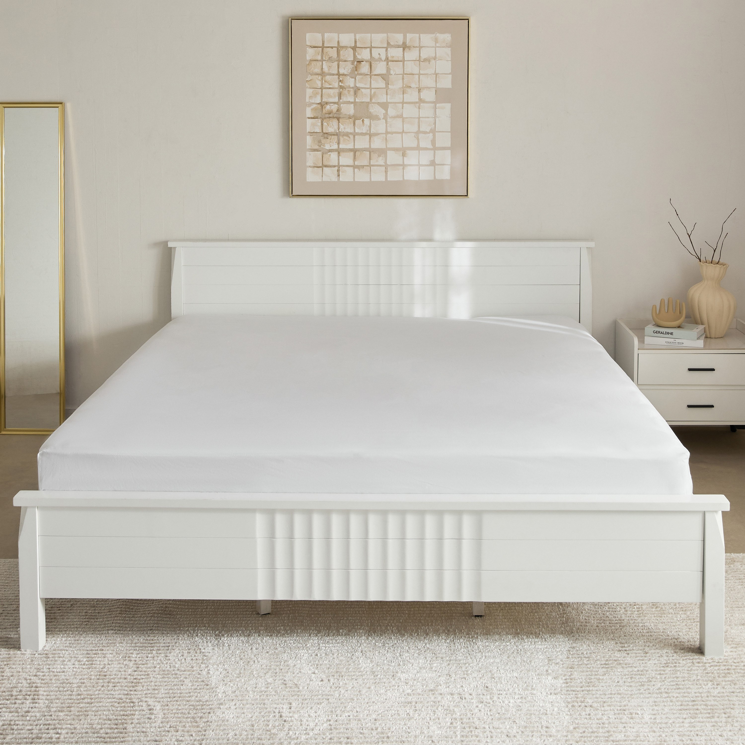 Purely Percale 300 TC Super King Fitted Sheet - 200x200+40 cm-hbxhomeware-hbxbedroom-image-3