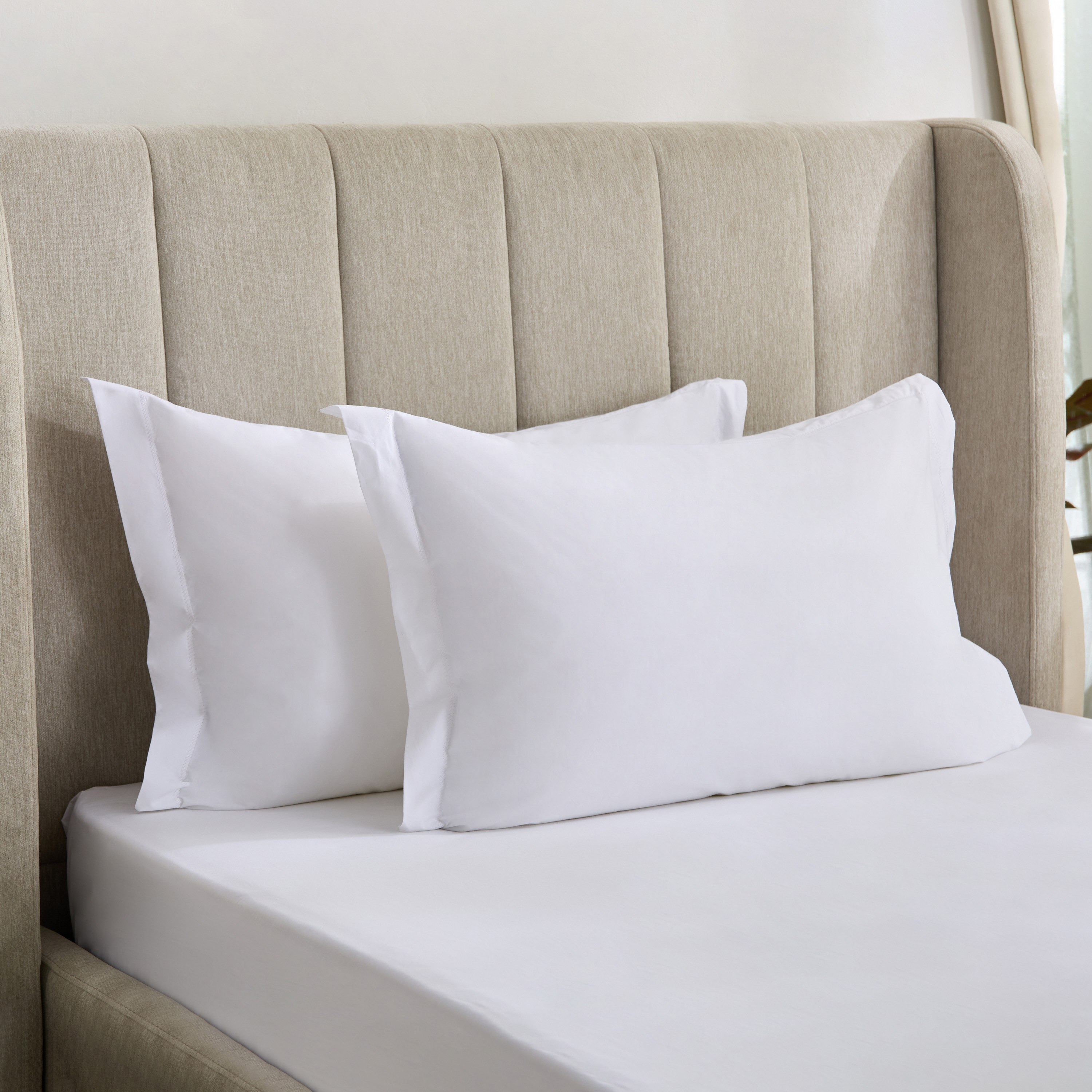 Purely-Percale 2-Piece 300TC Percale Pillowcase Set with Flange - 50x75+15 cm-hbxhomeware-hbxbedroom-image-1