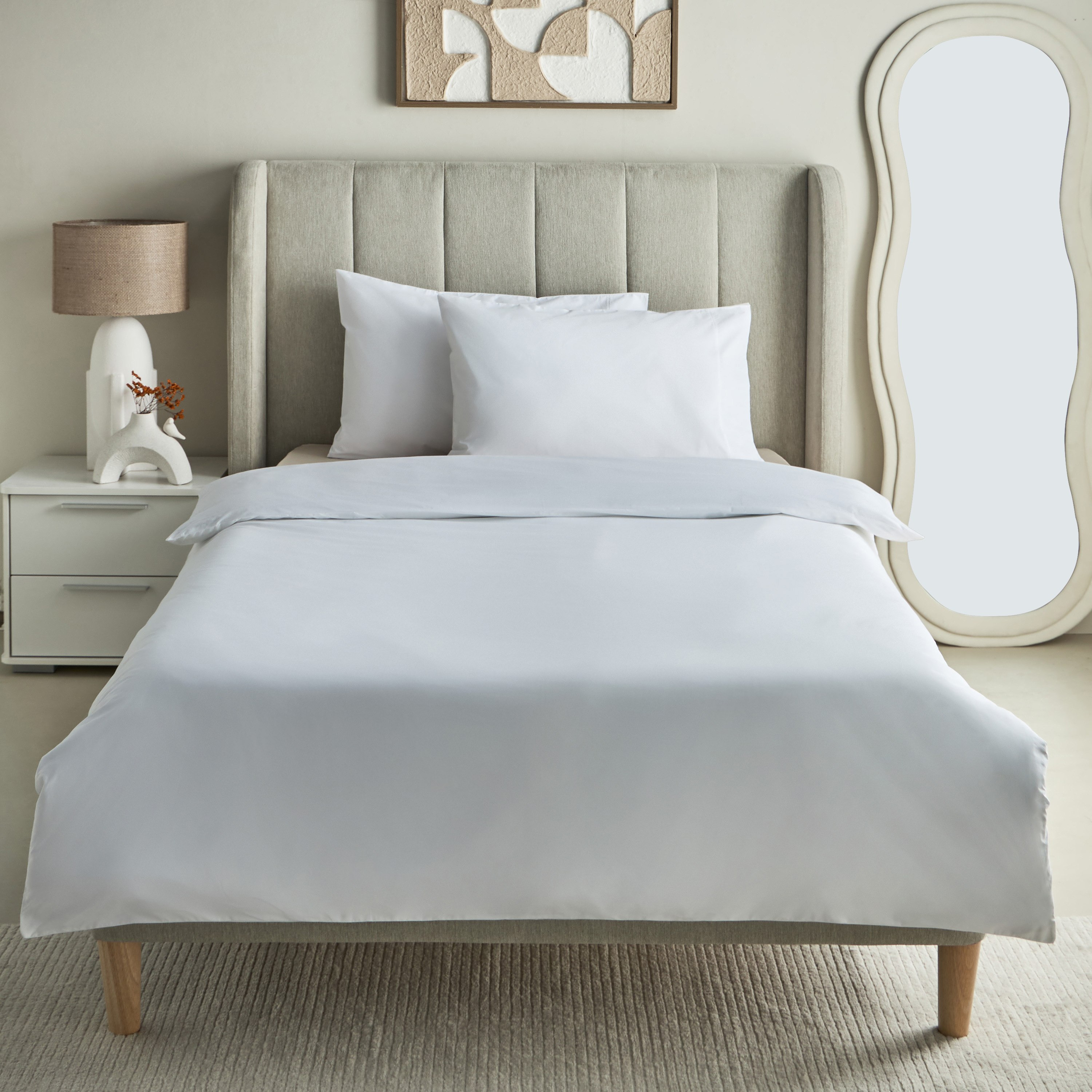 Purely-percale 3-Piece 300TC Percale Twin Duvet Quilt Cover Set - 150x220 cm-hbxhomeware-hbxbedroom-image-3