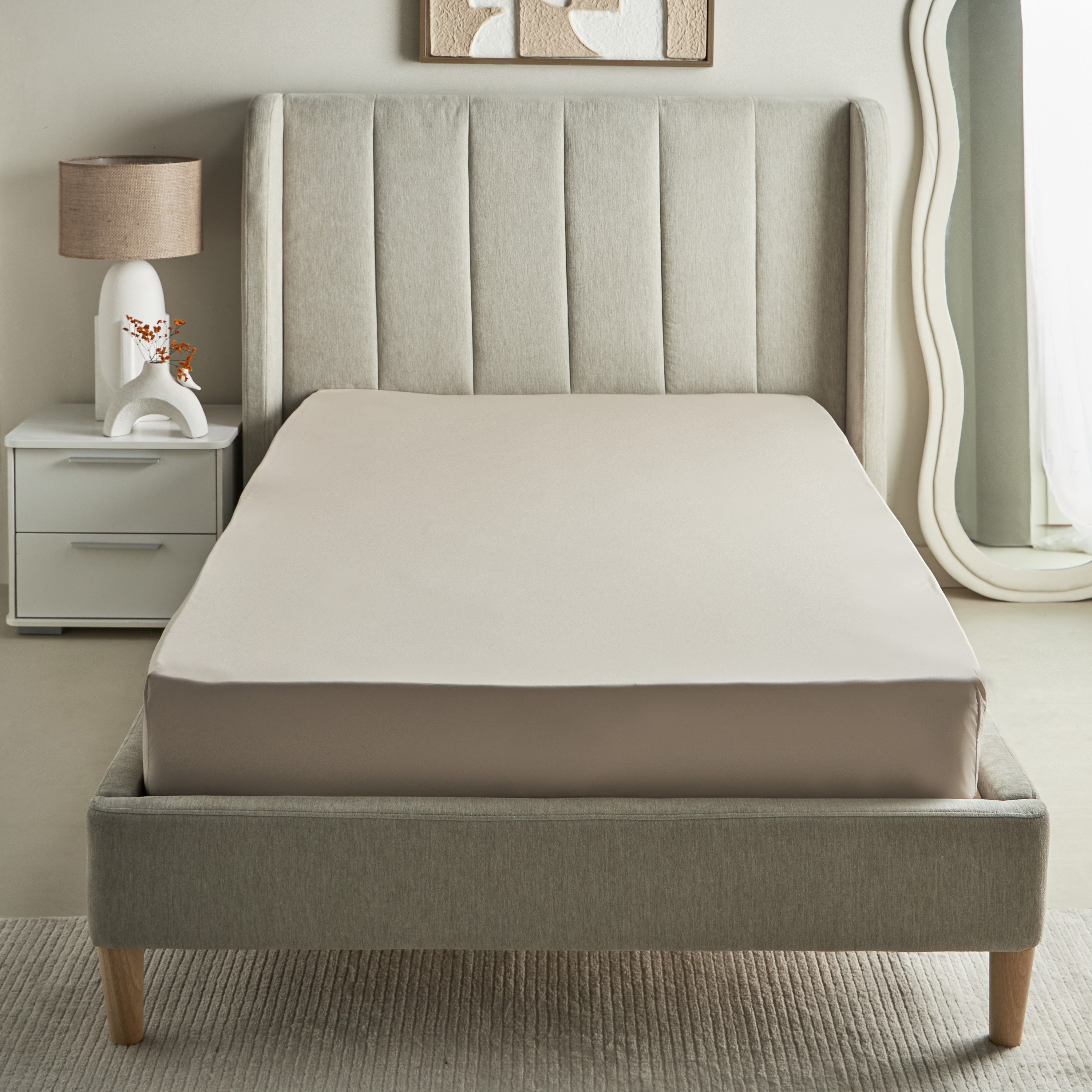 Purely-percale 300TC Single Fitted Sheet - 90x200+36 cm-hbxhomeware-hbxbedroom-image-3