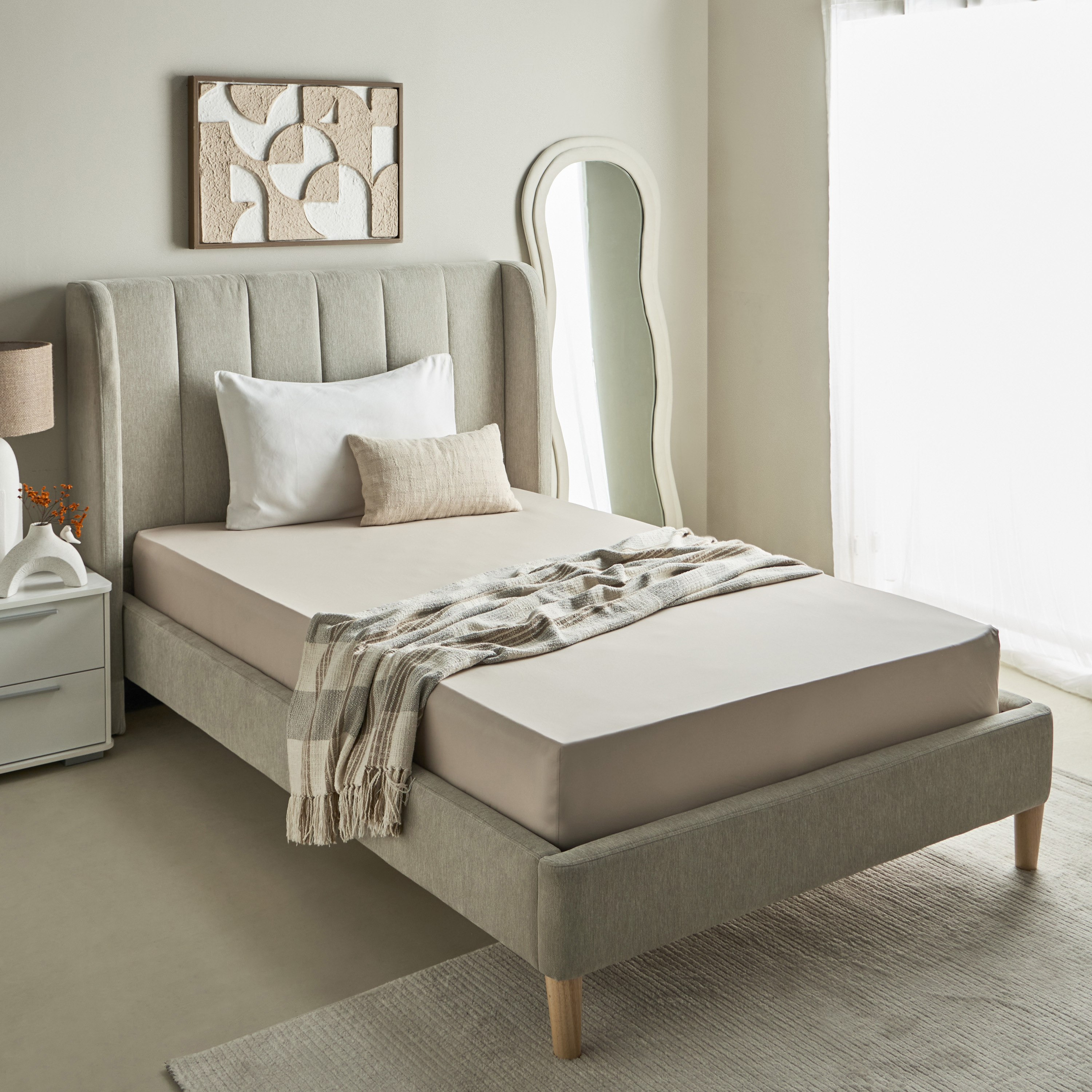Purely-percale 300TC Single Fitted Sheet - 90x200+36 cm-hbxhomeware-hbxbedroom-image-8