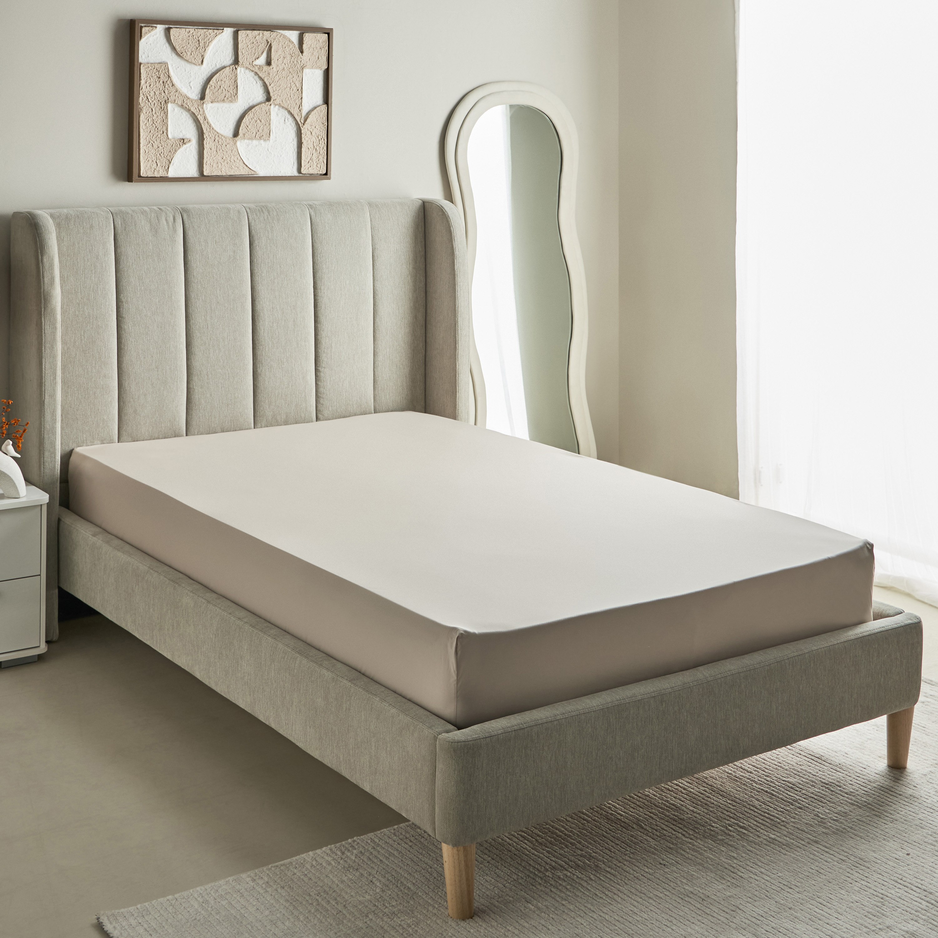 Purely Percale Twin Fitted Sheet - 120x200+40 cm-hbxhomeware-hbxbedroom-image-2
