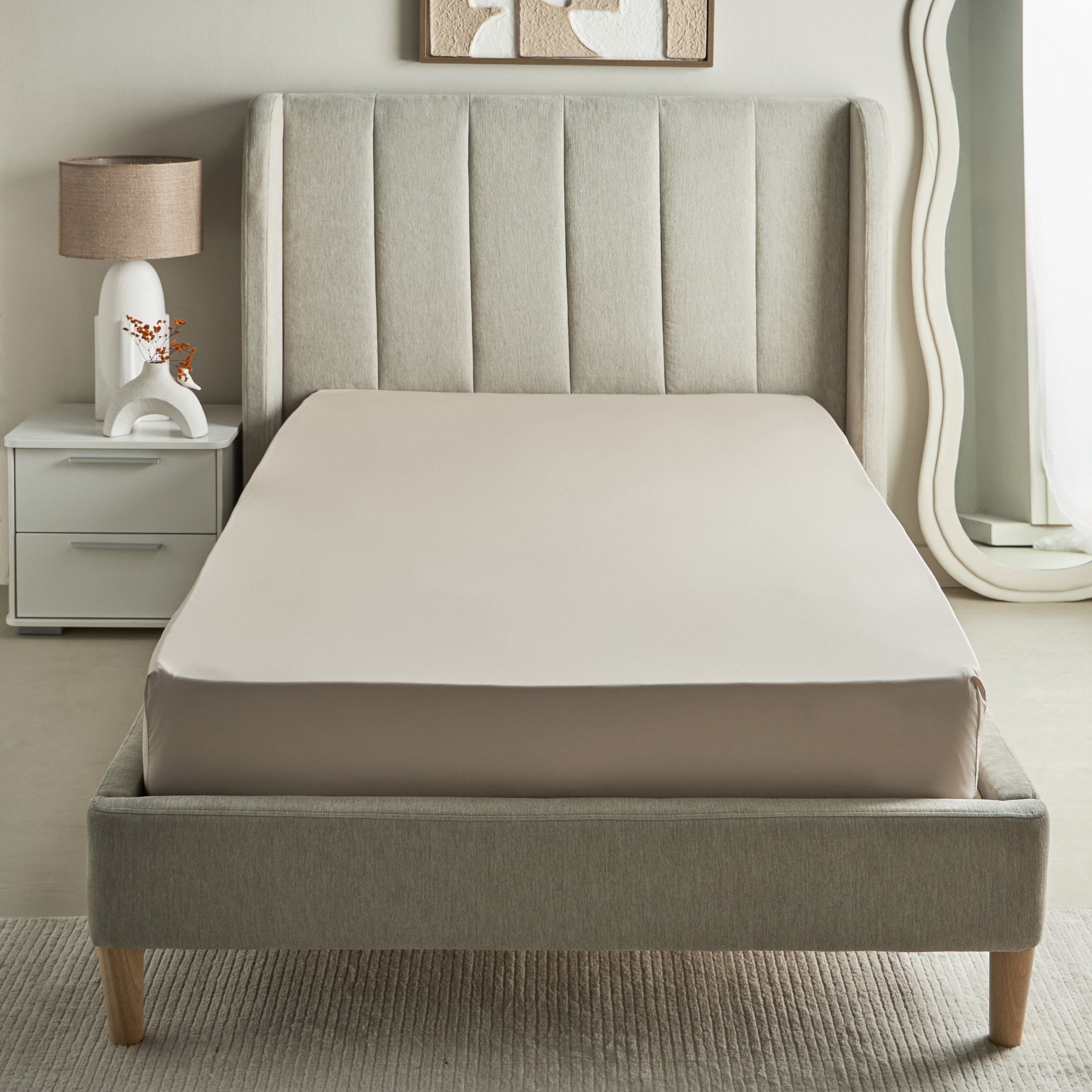 Purely Percale Twin Fitted Sheet - 120x200+40 cm-hbxhomeware-hbxbedroom-image-3
