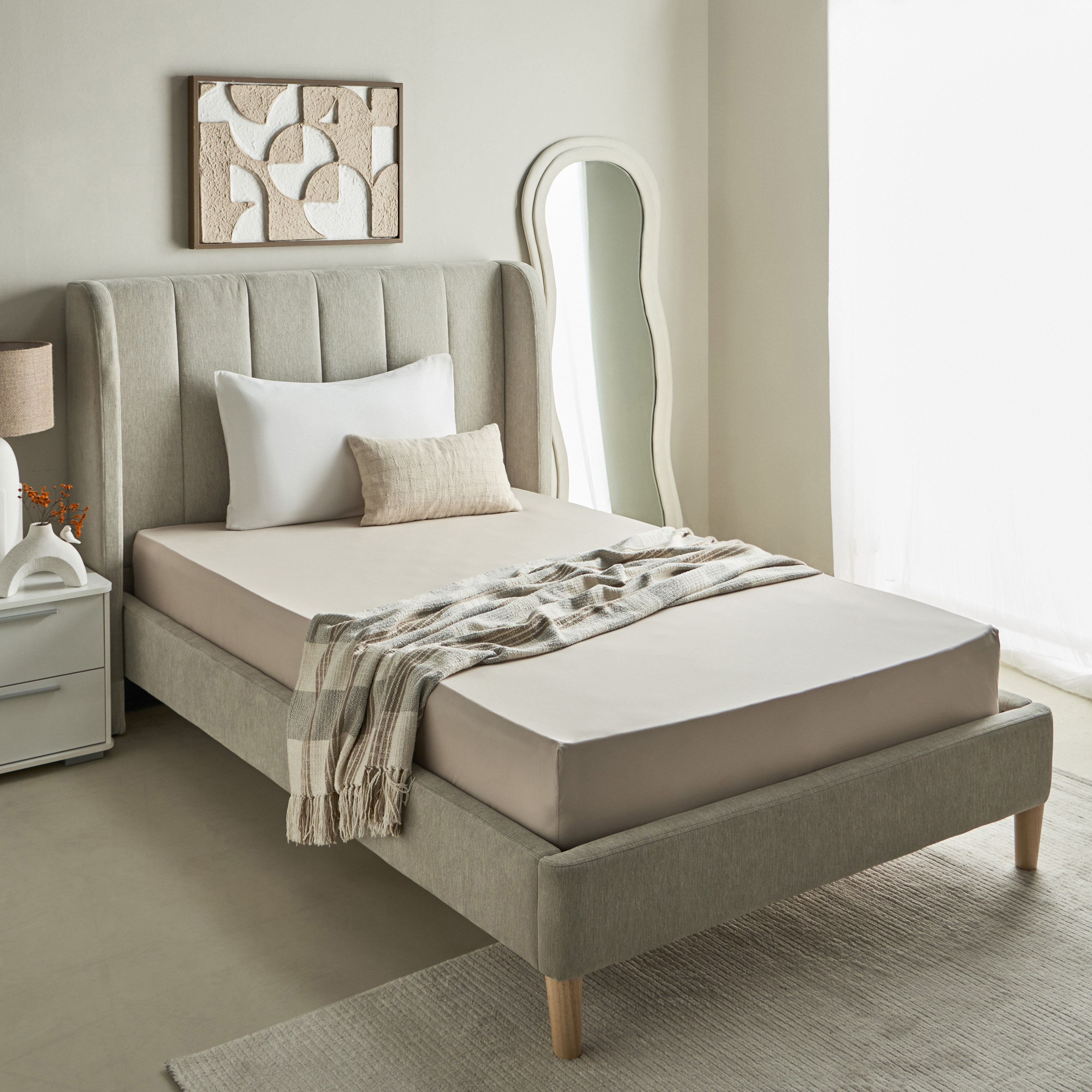 Purely Percale Twin Fitted Sheet - 120x200+40 cm-hbxhomeware-hbxbedroom-image-8