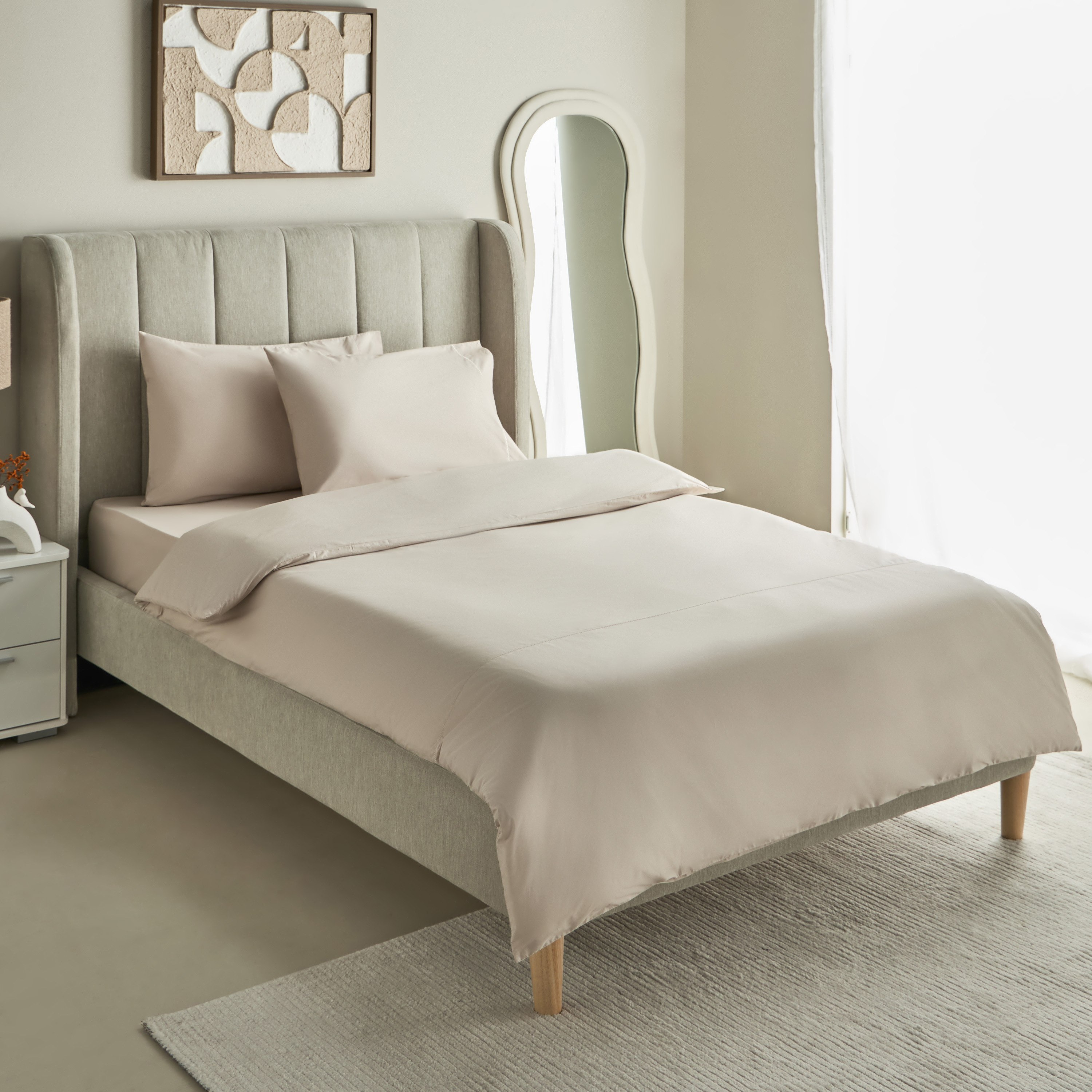 Purely-percale 3-Piece 300TC Percale Single Duvet Quilt Cover Set - 135x200 cm-hbxhomeware-hbxbedroom-image-2