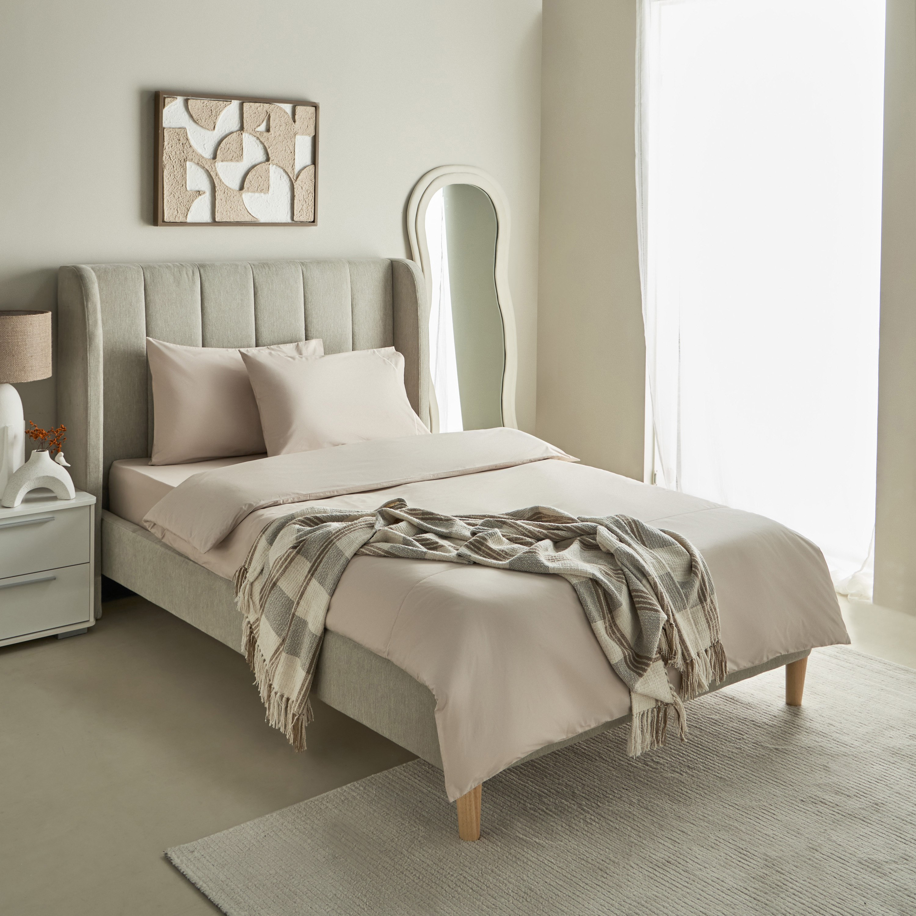Purely-percale 3-Piece 300TC Percale Twin Duvet Quilt Cover Set - 150x220 cm-hbxhomeware-hbxbedroom-image-9