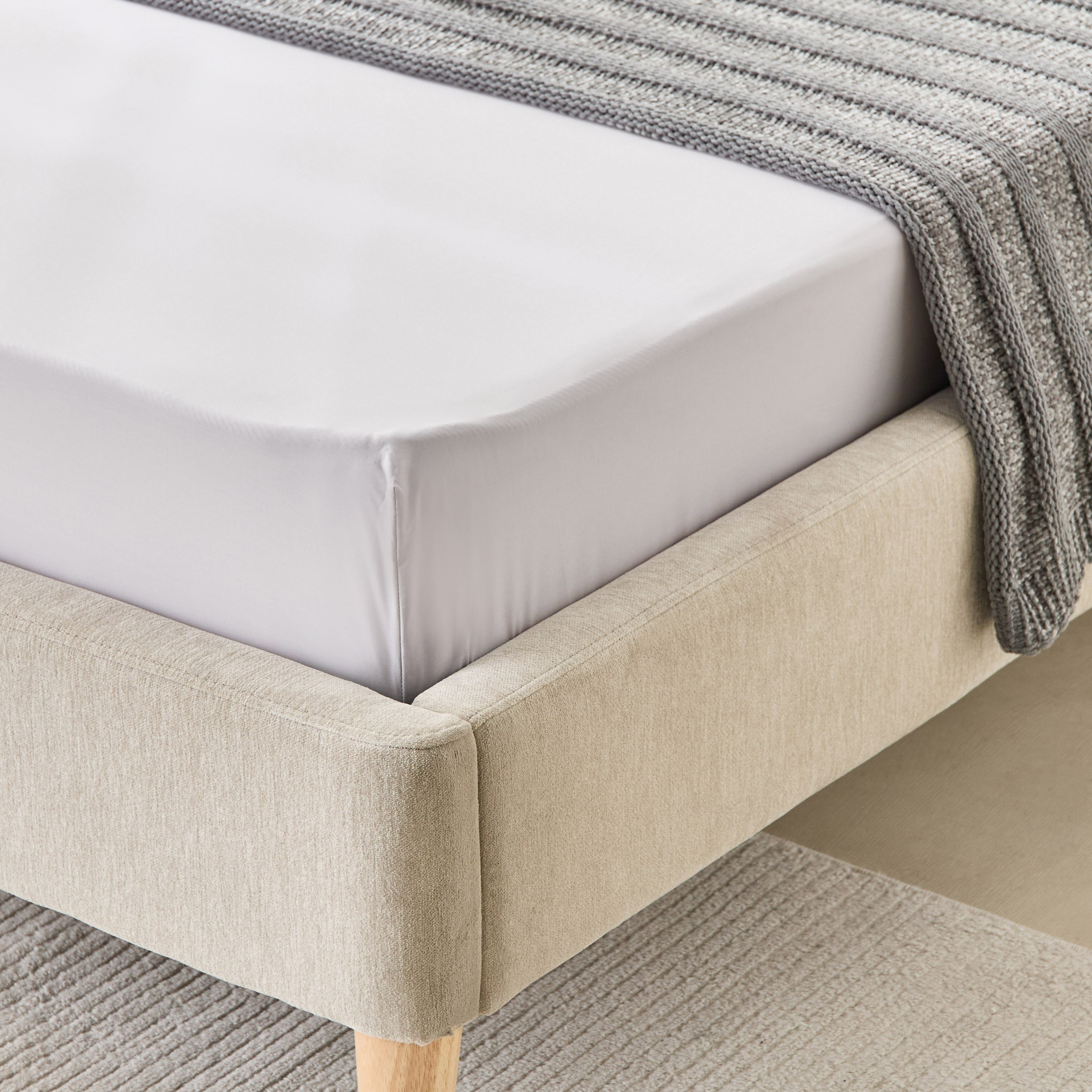 Purely Percale Twin Fitted Sheet - 120x200+40 cm-hbxhomeware-hbxbedroom-image-1