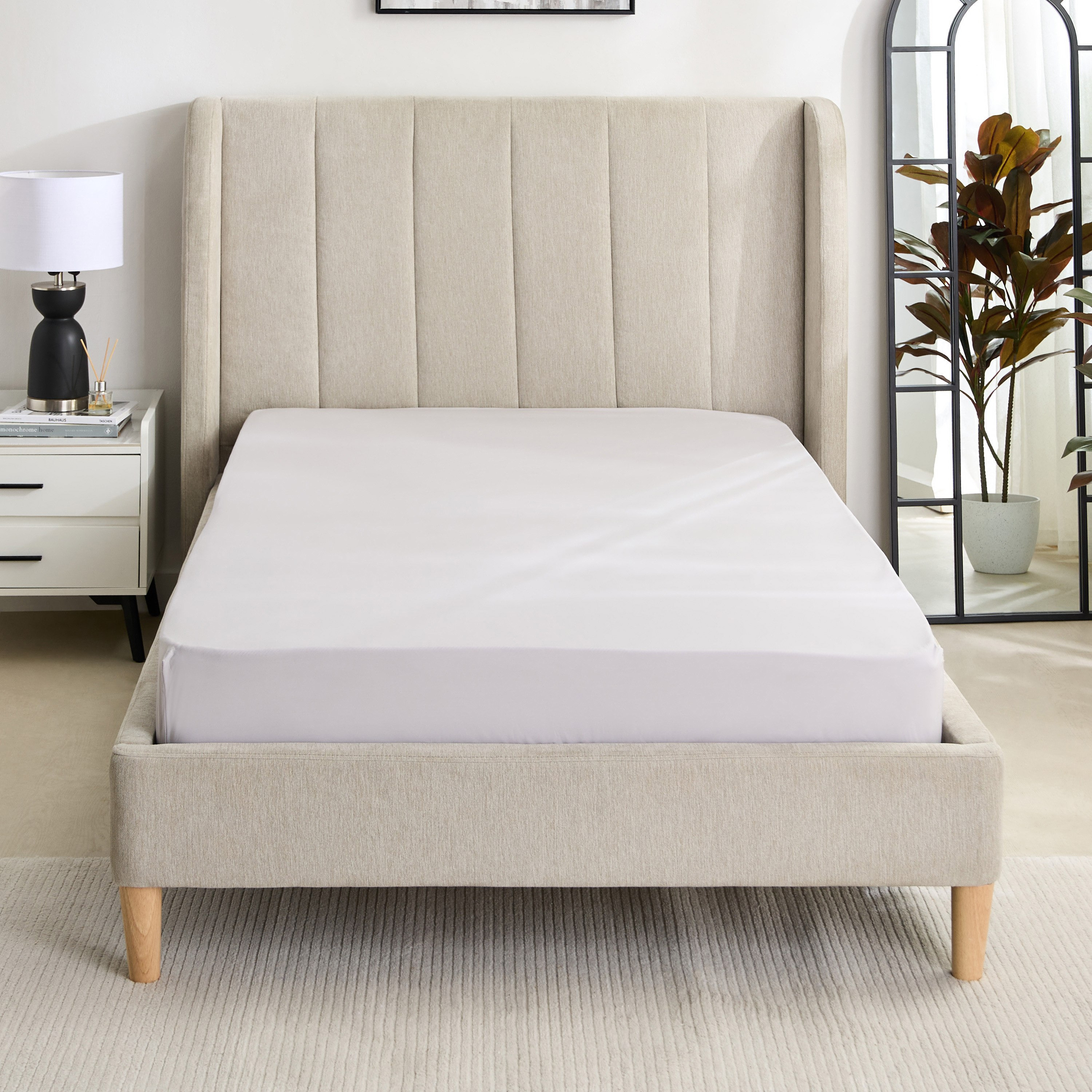 Purely Percale Twin Fitted Sheet - 120x200+40 cm-hbxhomeware-hbxbedroom-image-3