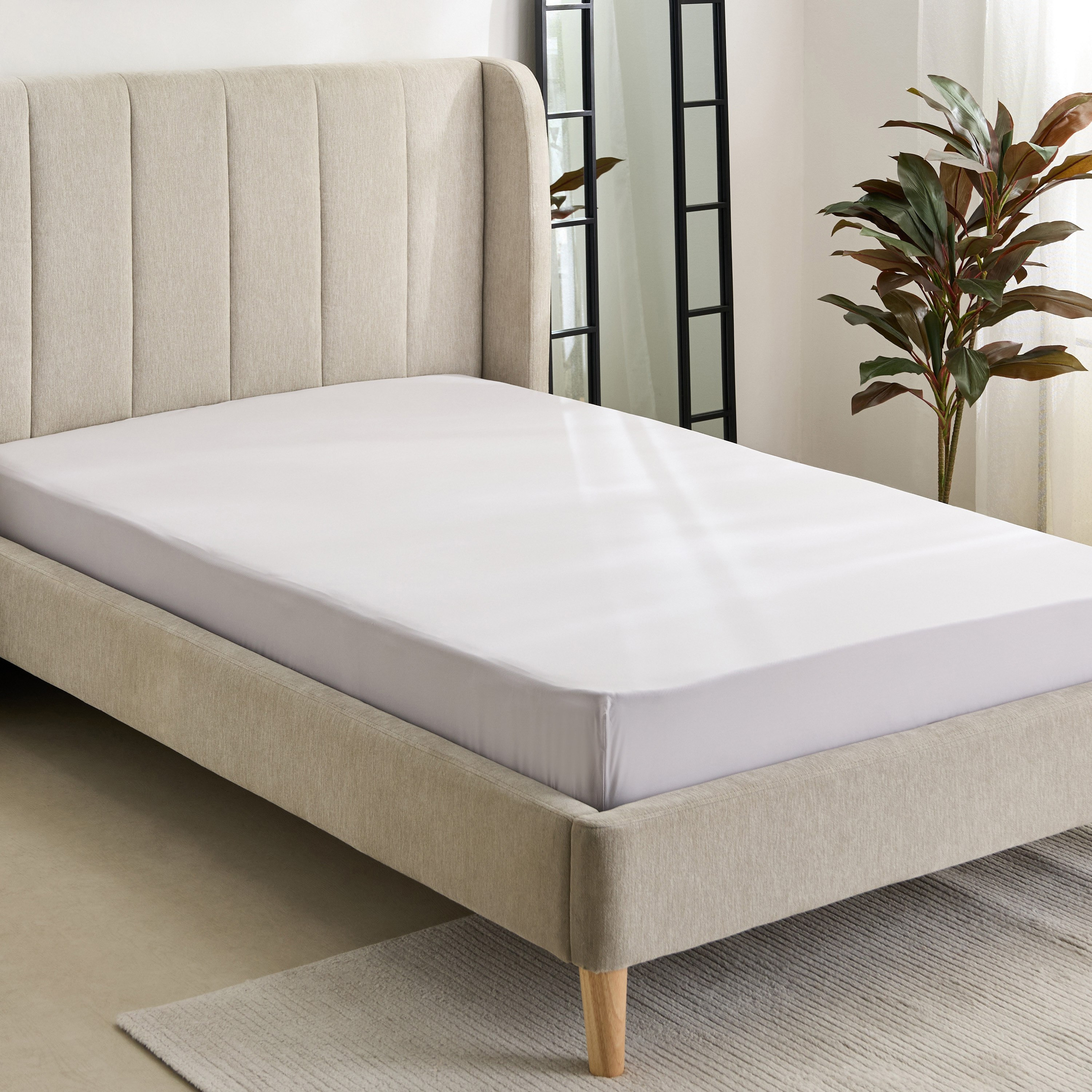Purely-percale 300TC Double Fitted Sheet - 140x200+40 cm-hbxhomeware-hbxbedroom-image-2